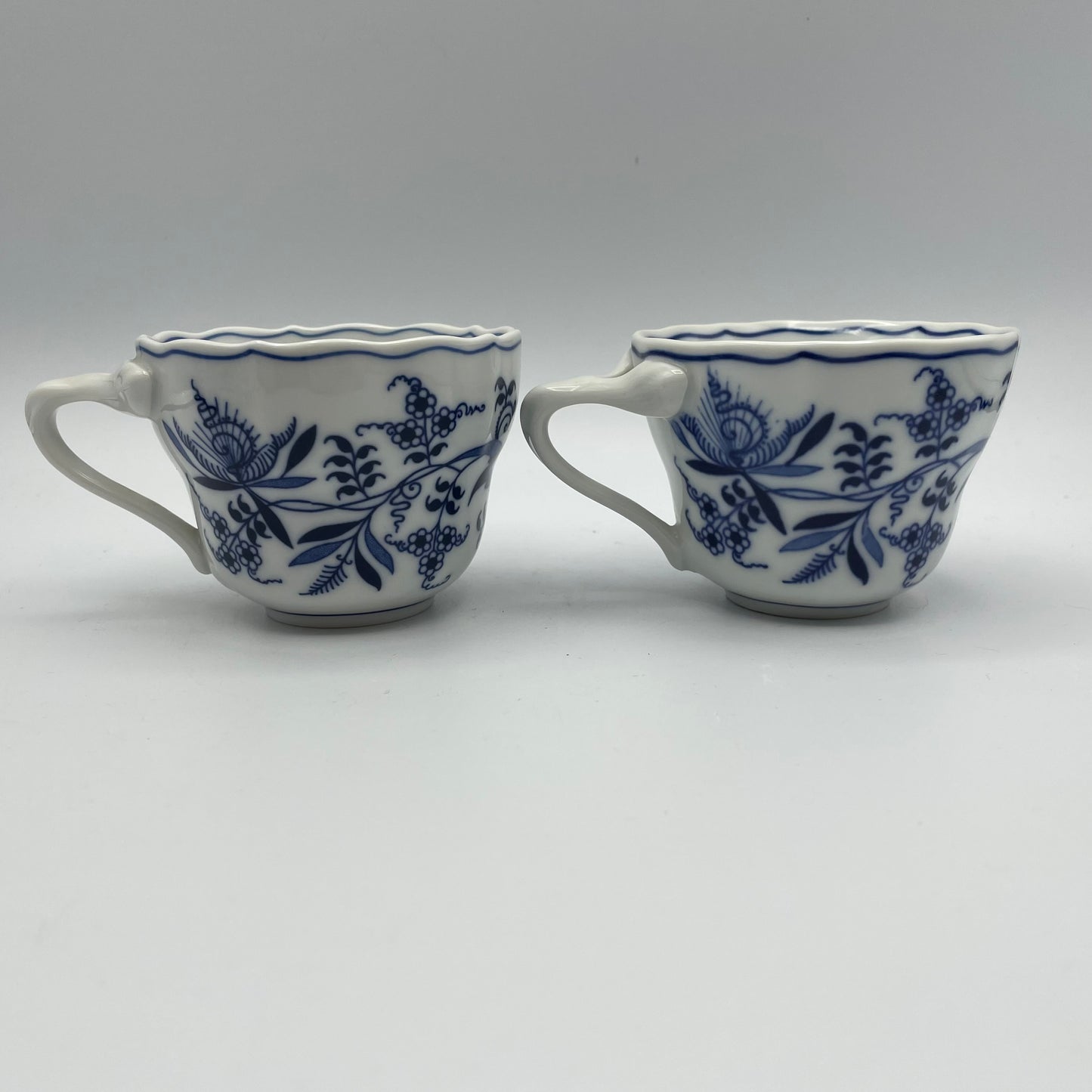 Blue Danube Cup & Saucer With Rectangular Back Stamp, Set of 4