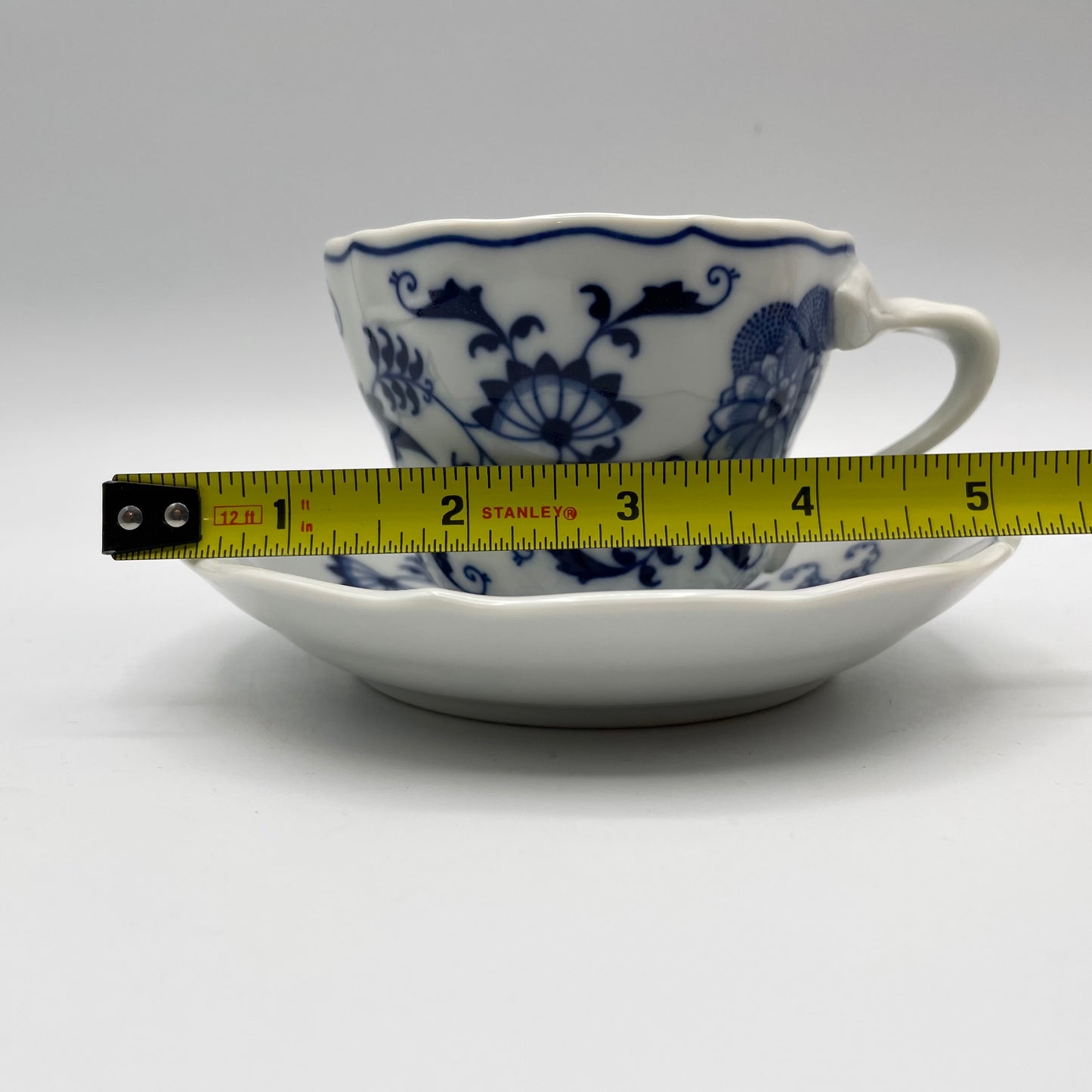 Blue Danube Cup & Saucer With Rectangular Back Stamp, Set of 4