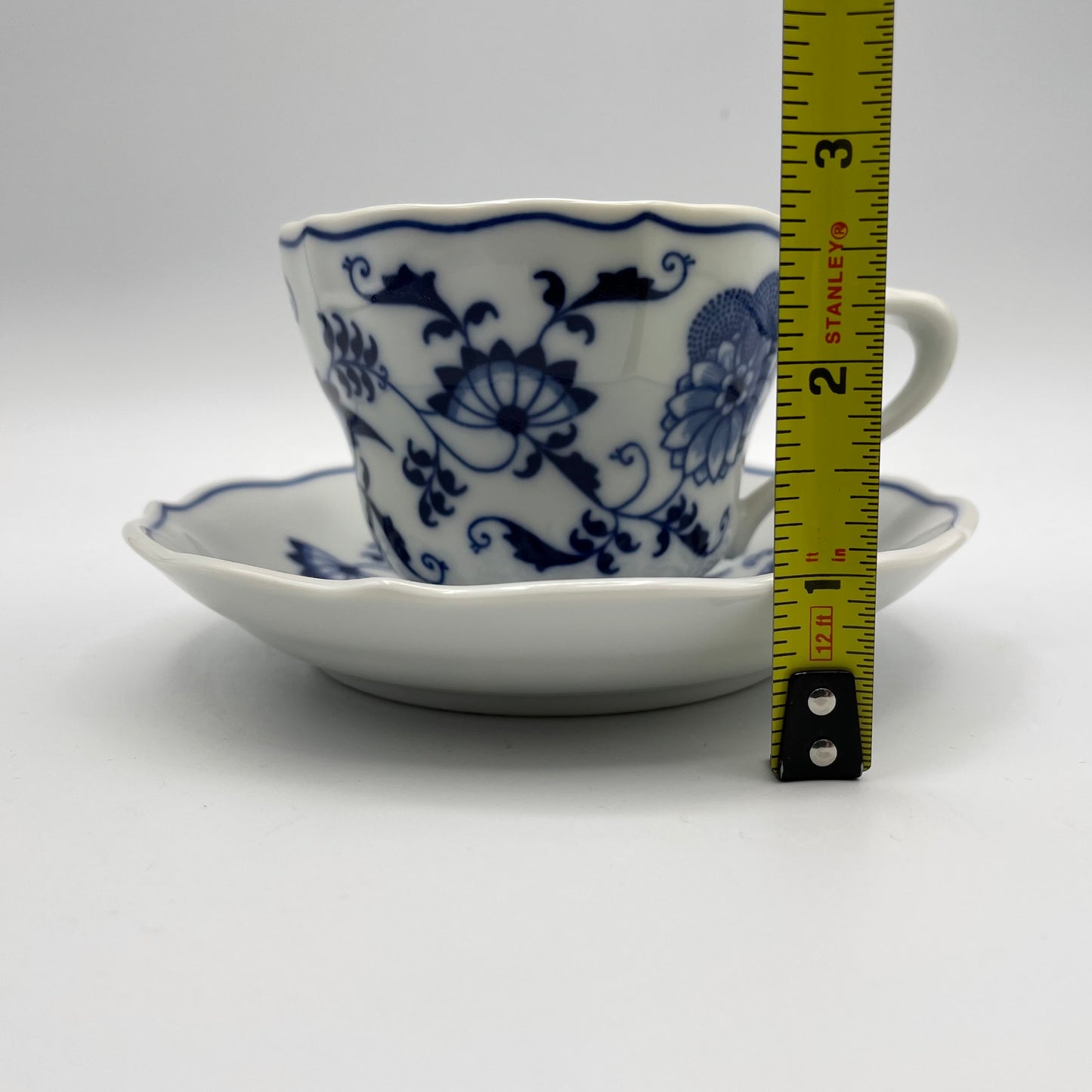 Blue Danube Cup & Saucer With Rectangular Back Stamp, Set of 4