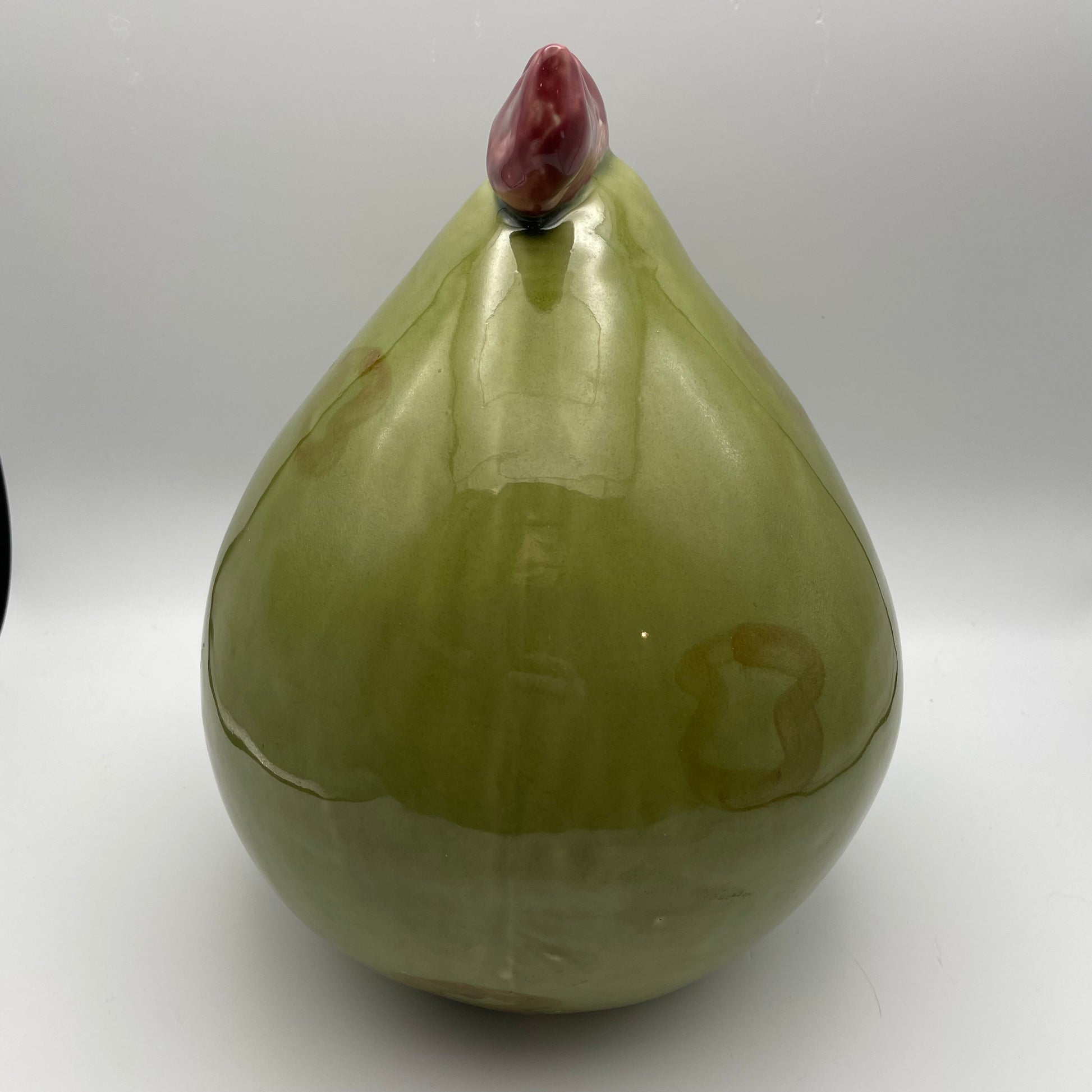 Green Chicken Ceramic Plump Large Figurine - Nostalgia 2 Now