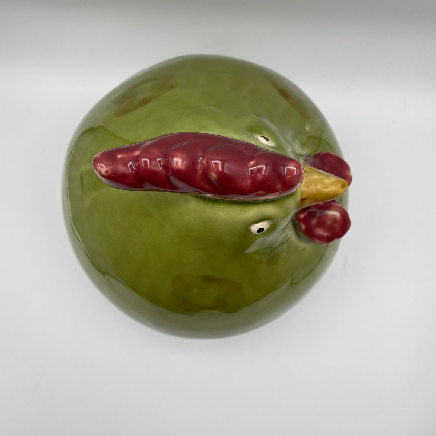 Green Chicken Ceramic Plump Large Figurine - Nostalgia 2 Now