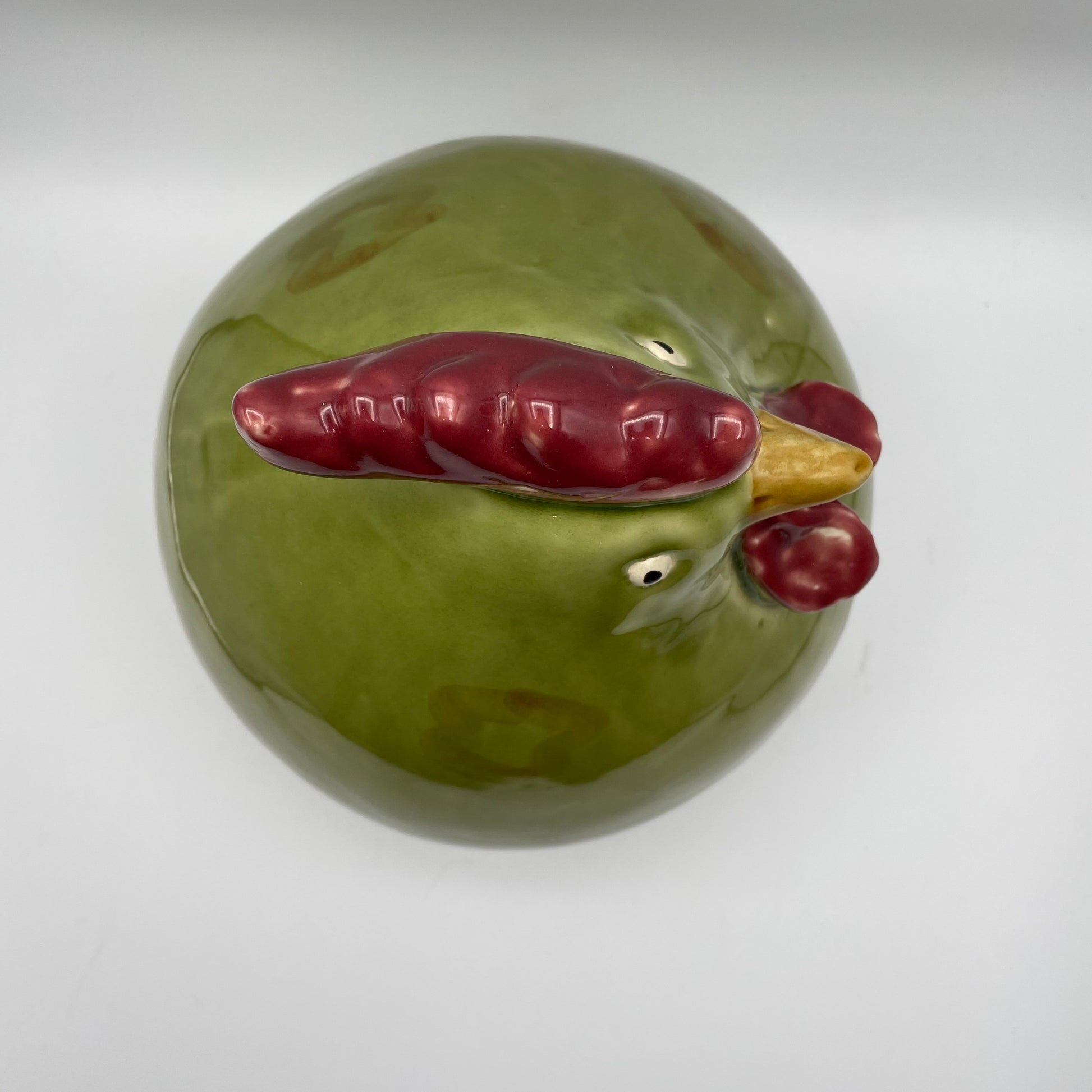 Green Chicken Ceramic Plump Large Figurine - Nostalgia 2 Now