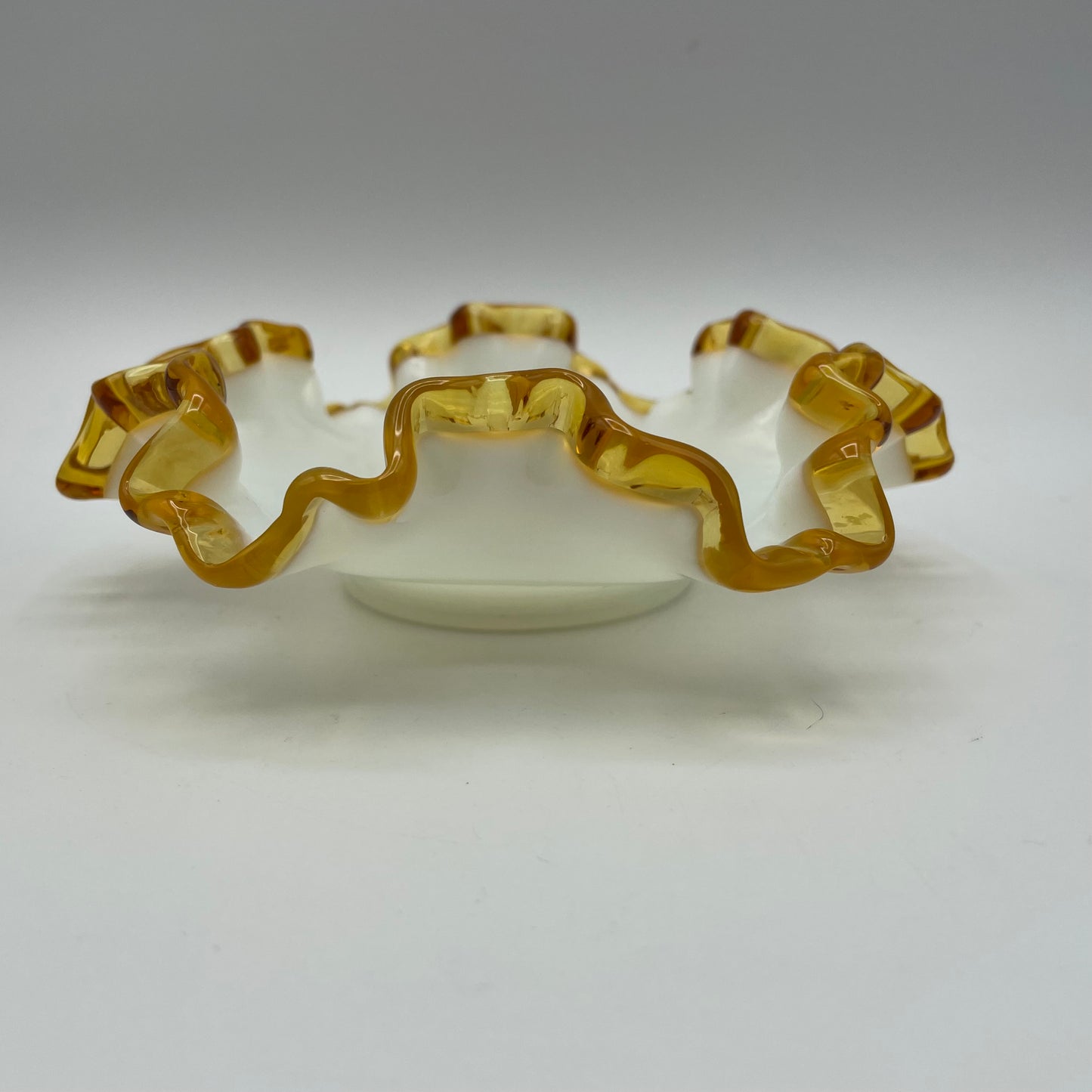 Fenton Gold Crest Ruffled Edge Bon Bon Bowl