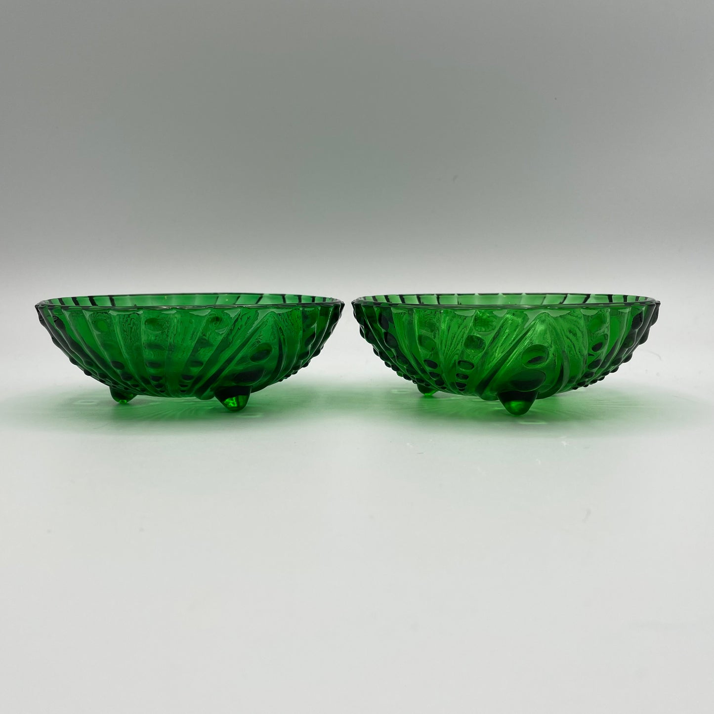 Vintage Anchor Hocking Berry Bowls, Burple Forest Green