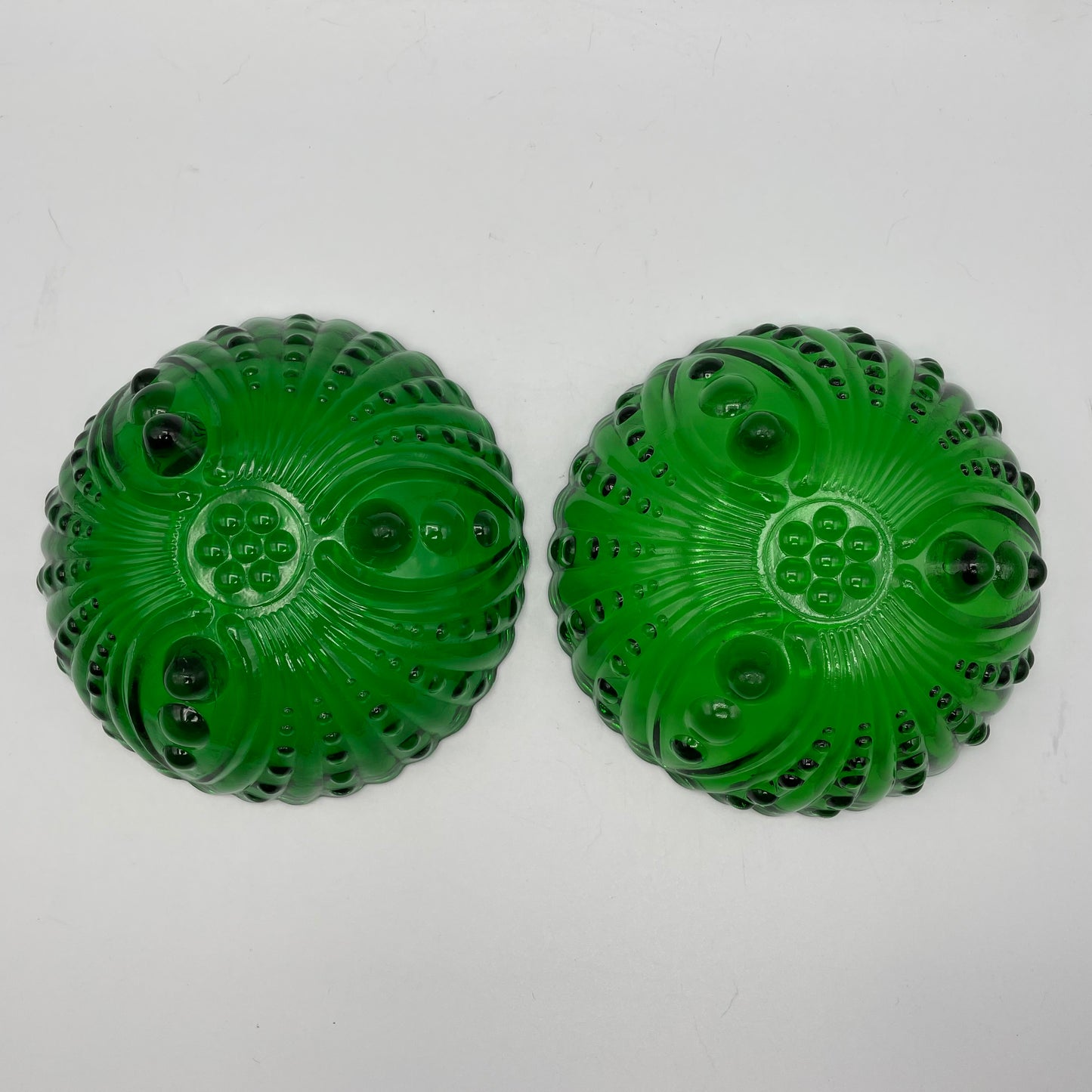 Vintage Anchor Hocking Berry Bowls, Burple Forest Green