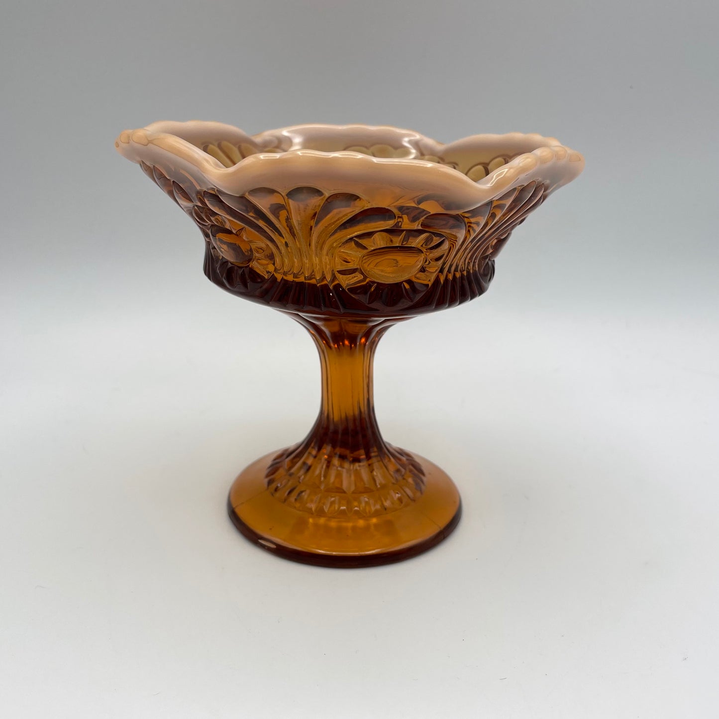 Vintage Fenton Chocolate Opalescent Compote