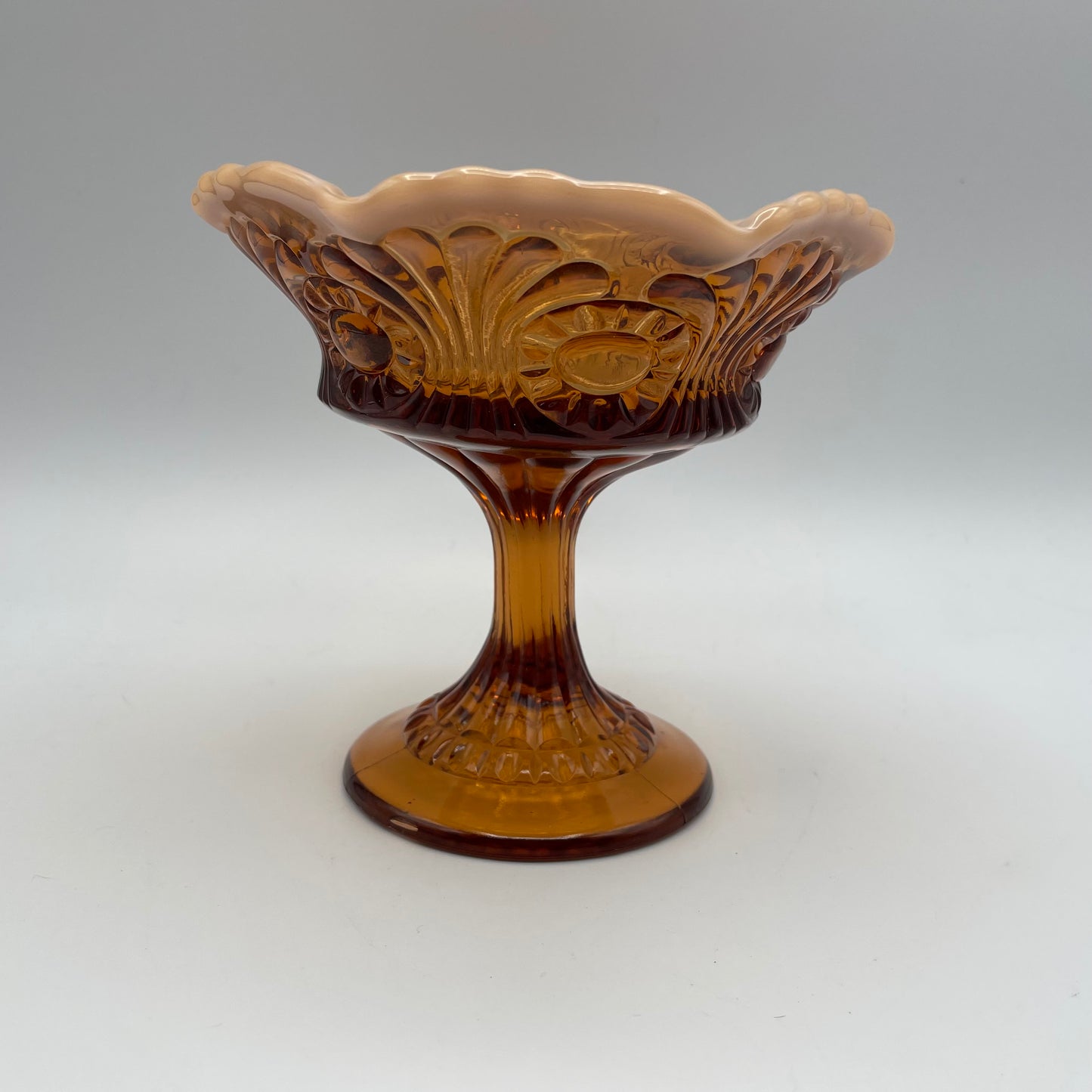 Vintage Fenton Chocolate Opalescent Compote