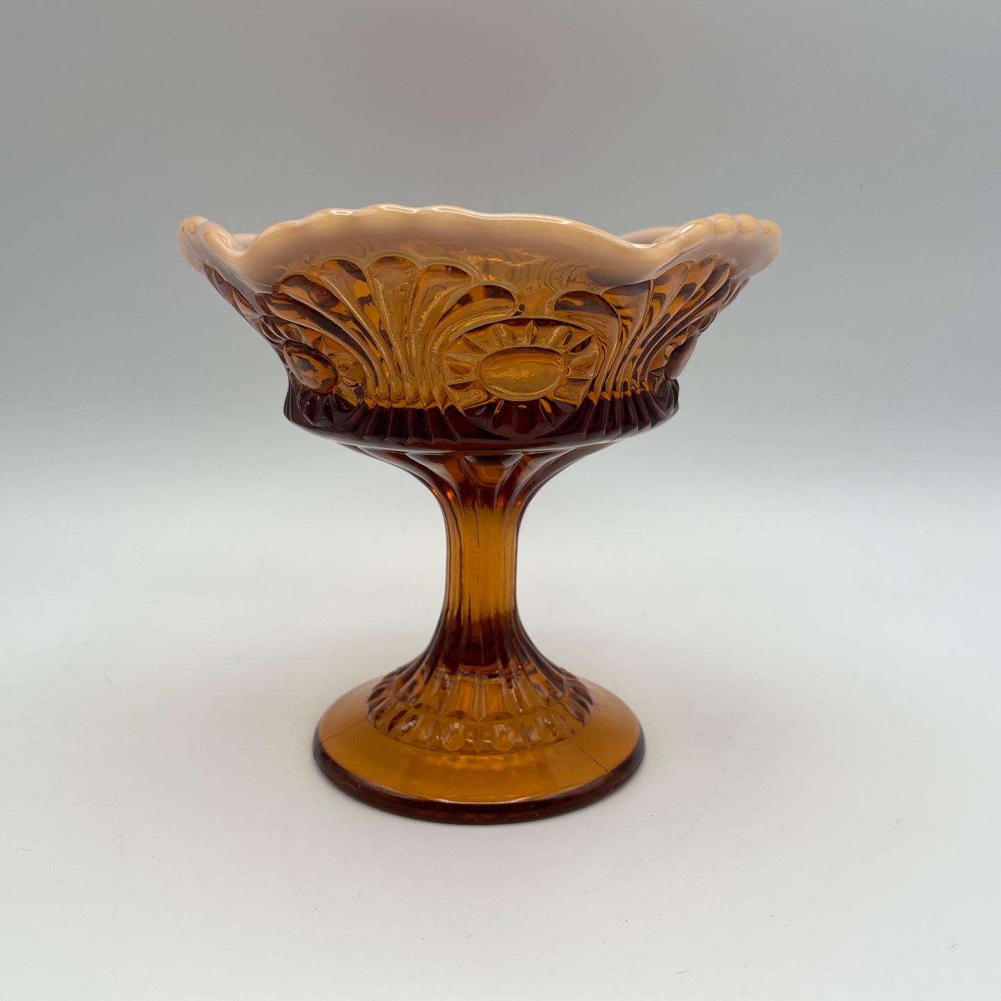 Vintage Fenton Chocolate Opalescent Compote