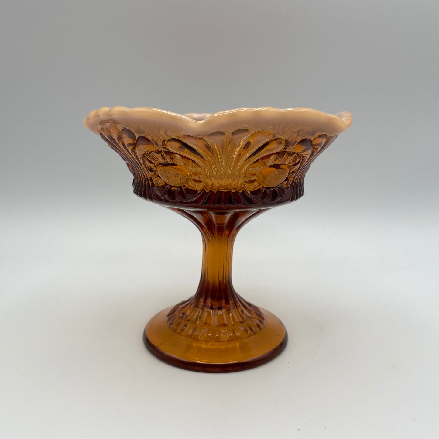 Vintage Fenton Chocolate Opalescent Compote