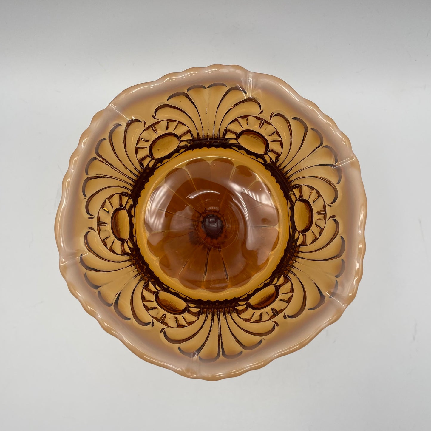 Vintage Fenton Chocolate Opalescent Compote