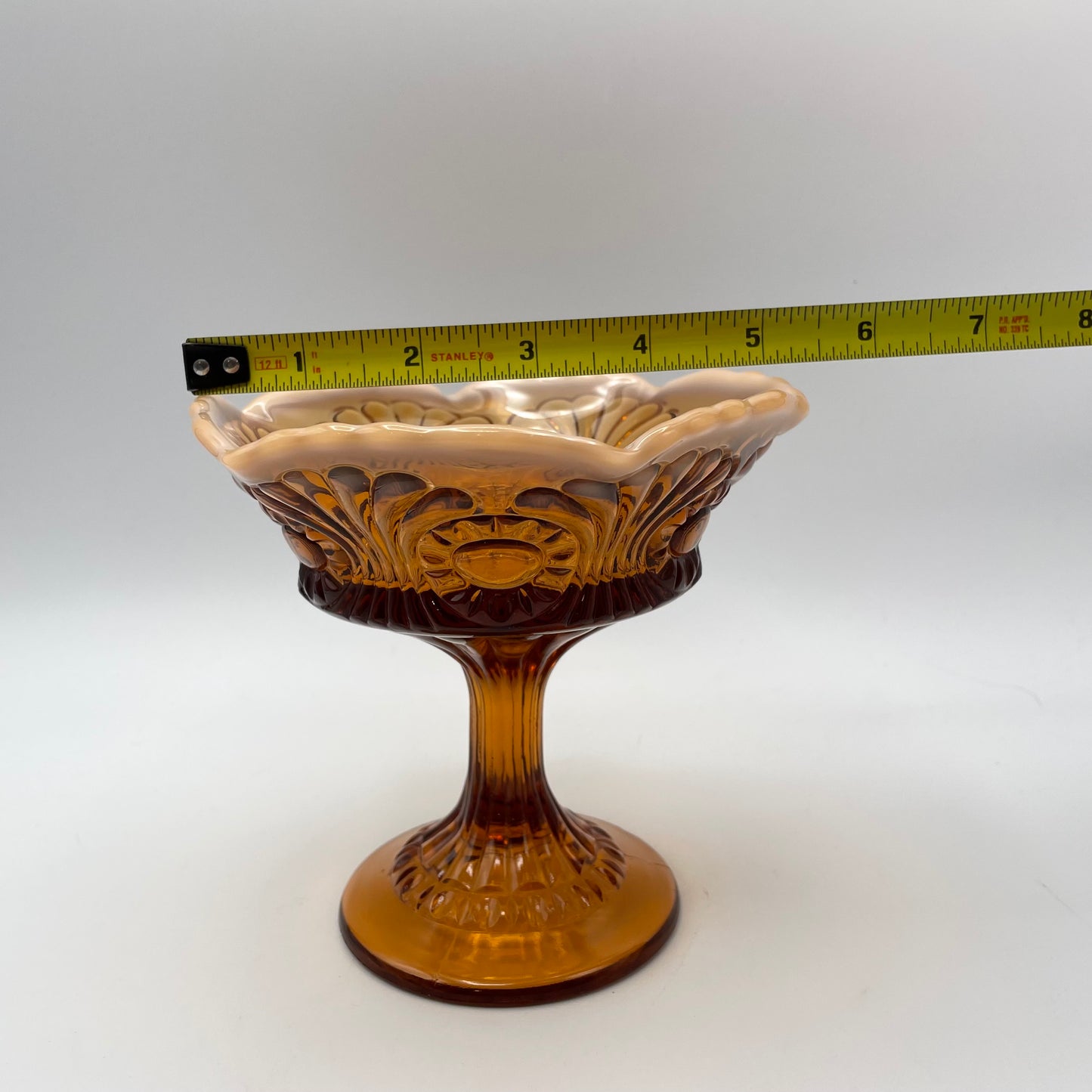 Vintage Fenton Chocolate Opalescent Compote