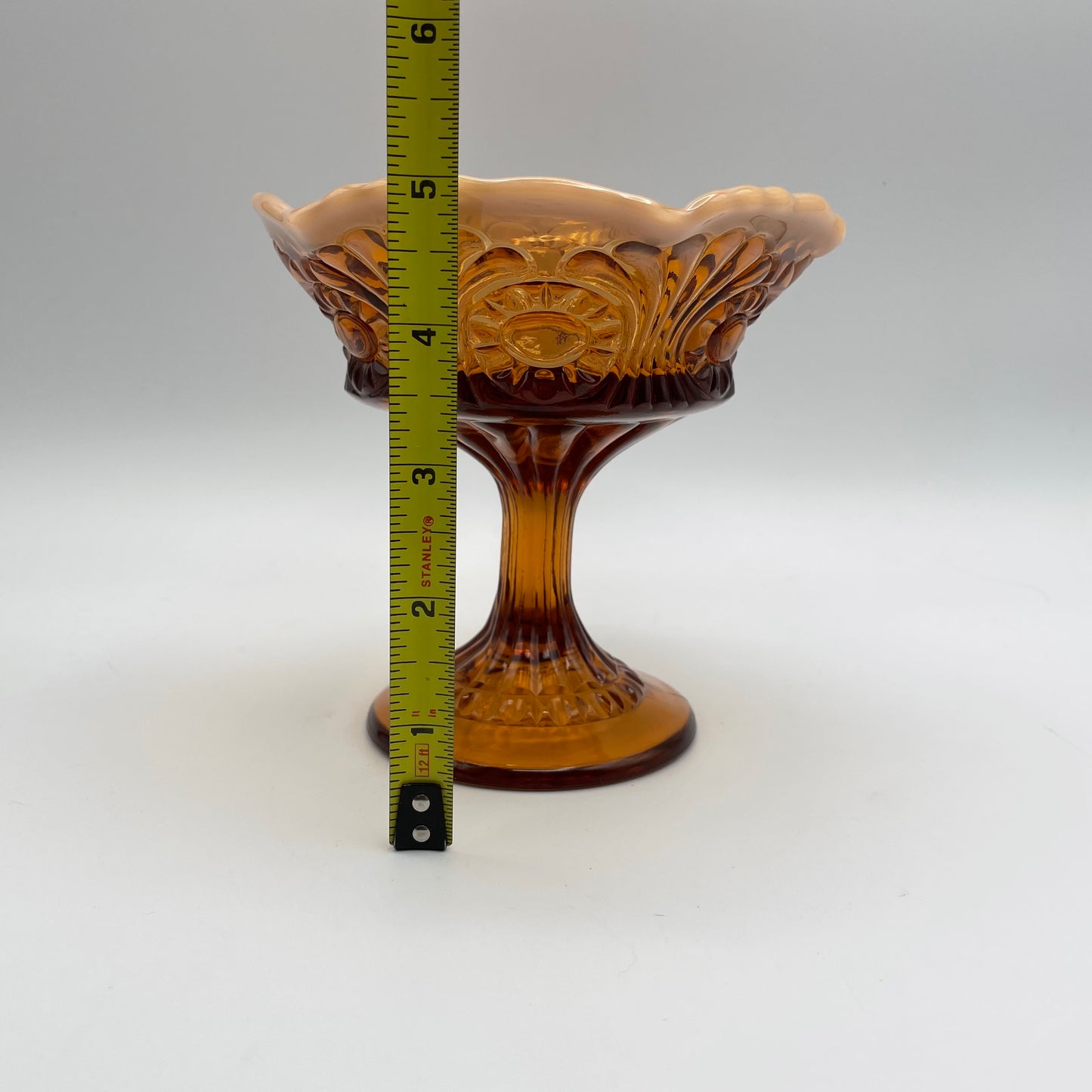 Vintage Fenton Chocolate Opalescent Compote