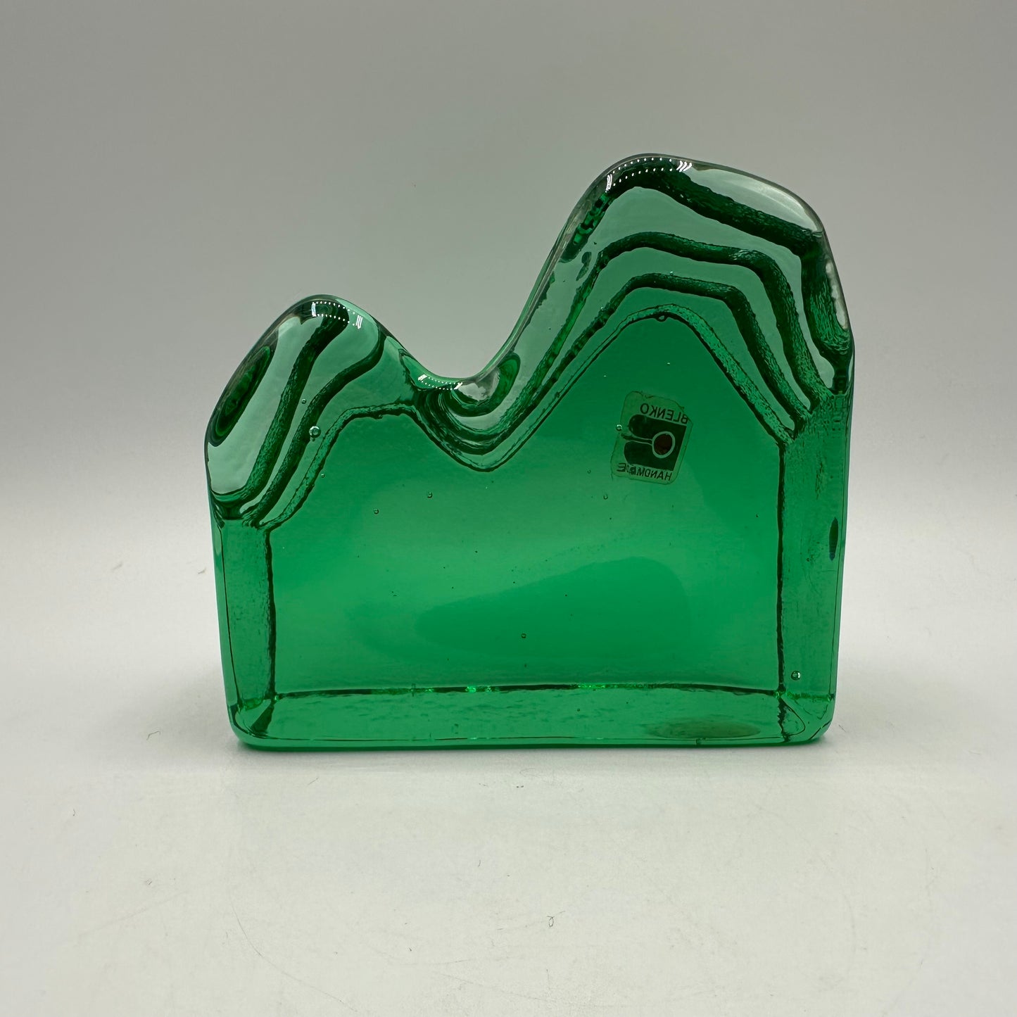 Blenko Mountain Bookend, Green