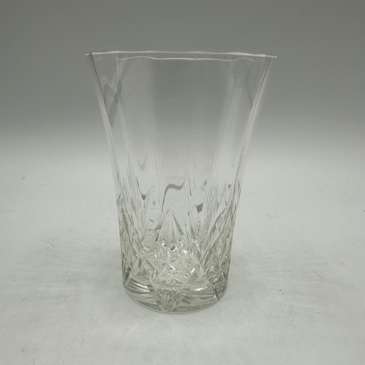 Diamond Cut Glass Juice Tumblers, Set of 2