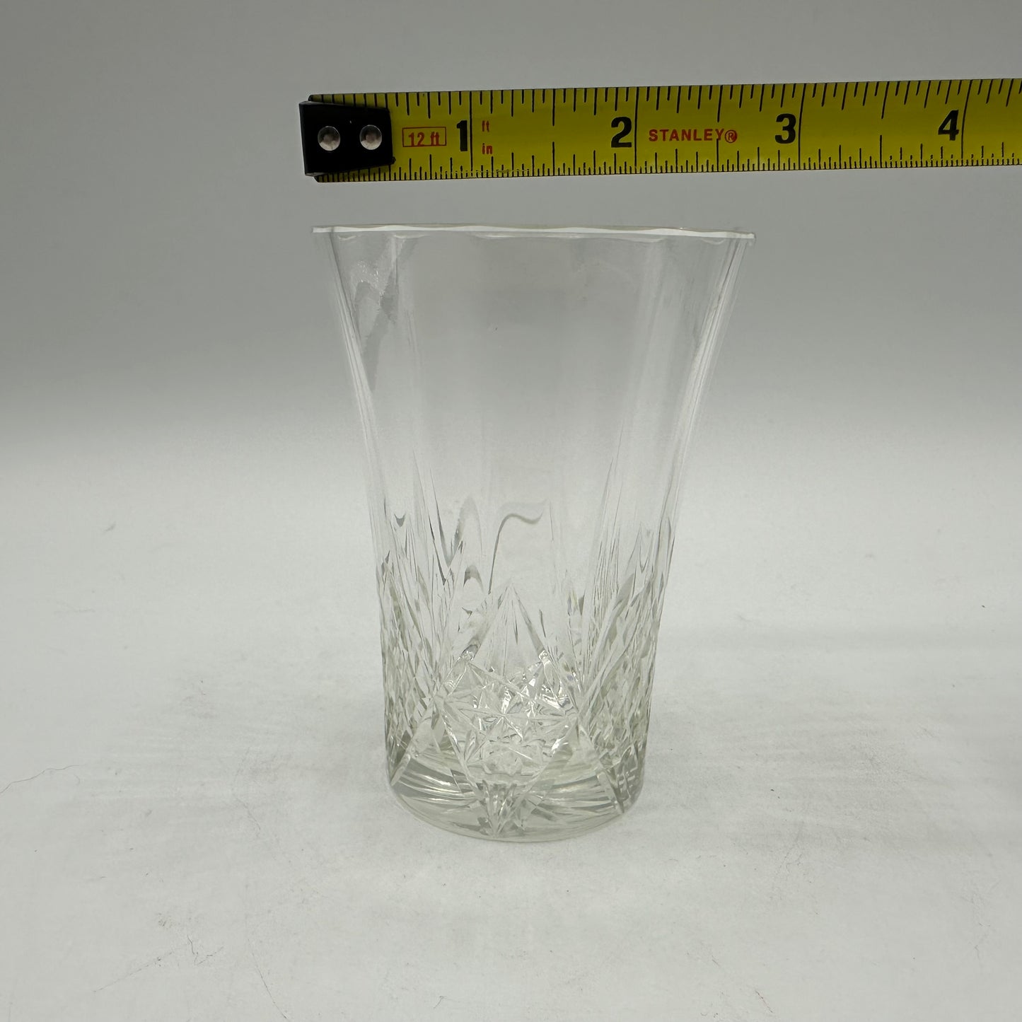 Diamond Cut Glass Juice Tumblers, Set of 2