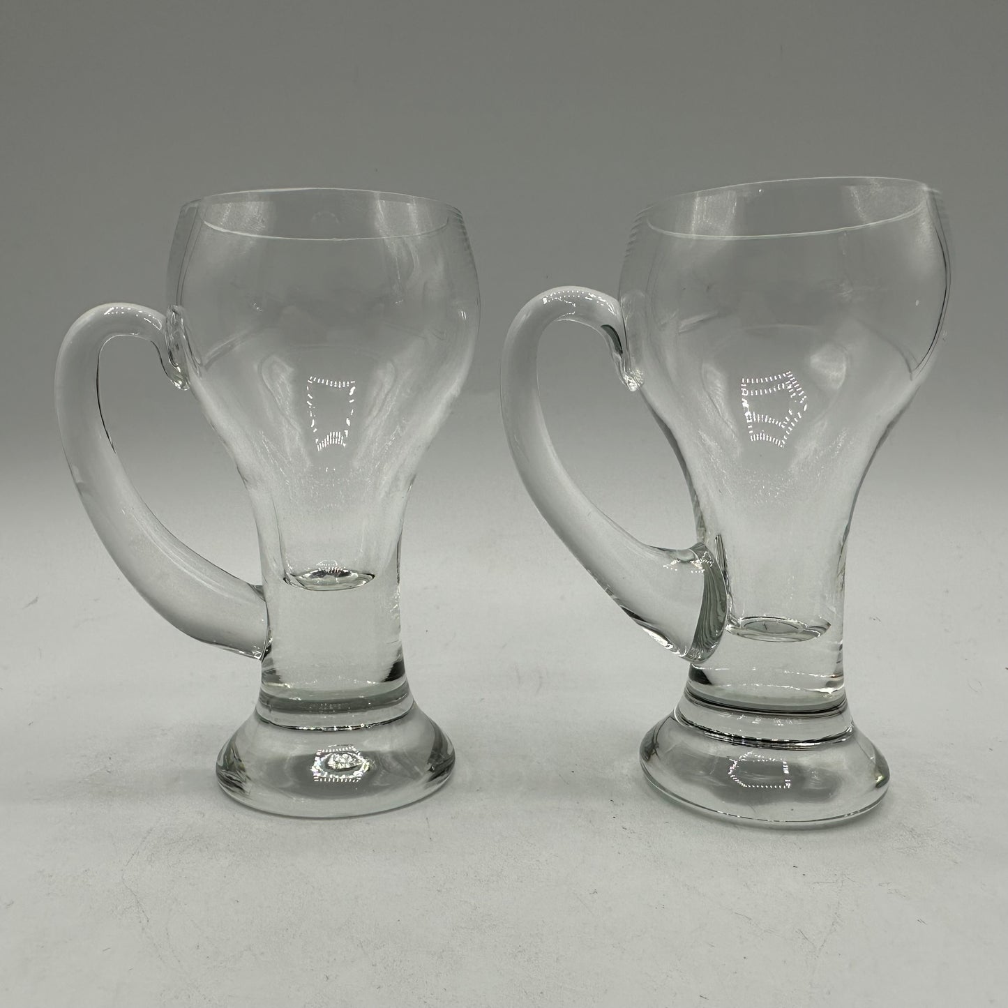 Clear Handled Cordial Glasses, Set of 2