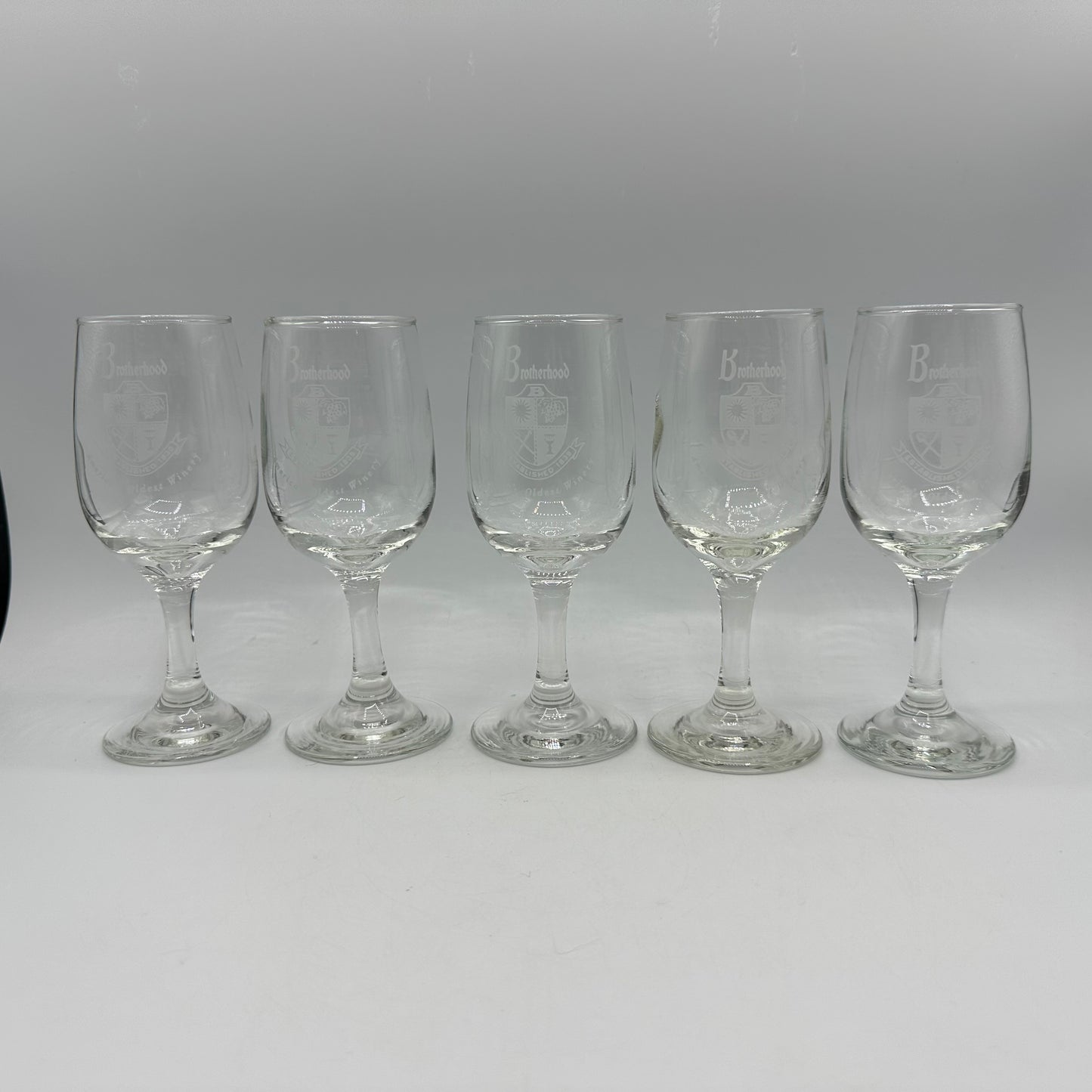 Brotherhood Winery Wine Glasses, Set of 5