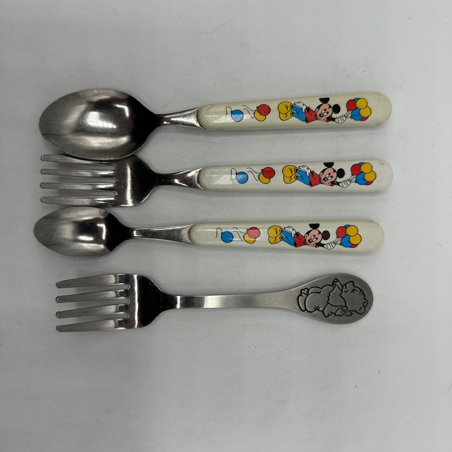 Chef Mickey Fork (1), Spoons(2) & Winnie The Pooh Fork (1) Lot of 4