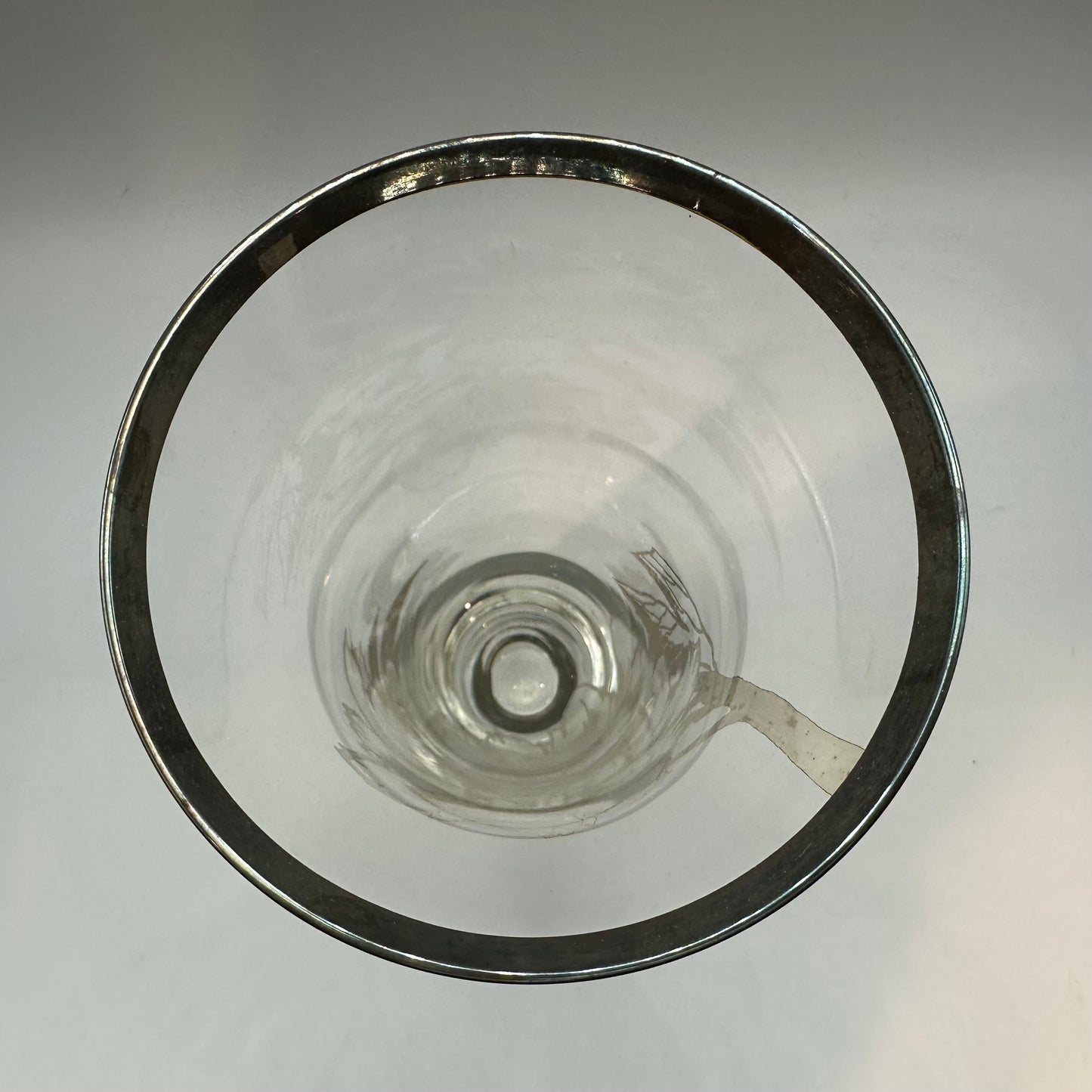 Rockwell Silver Overlay Glass Vase With Frosted Flowers