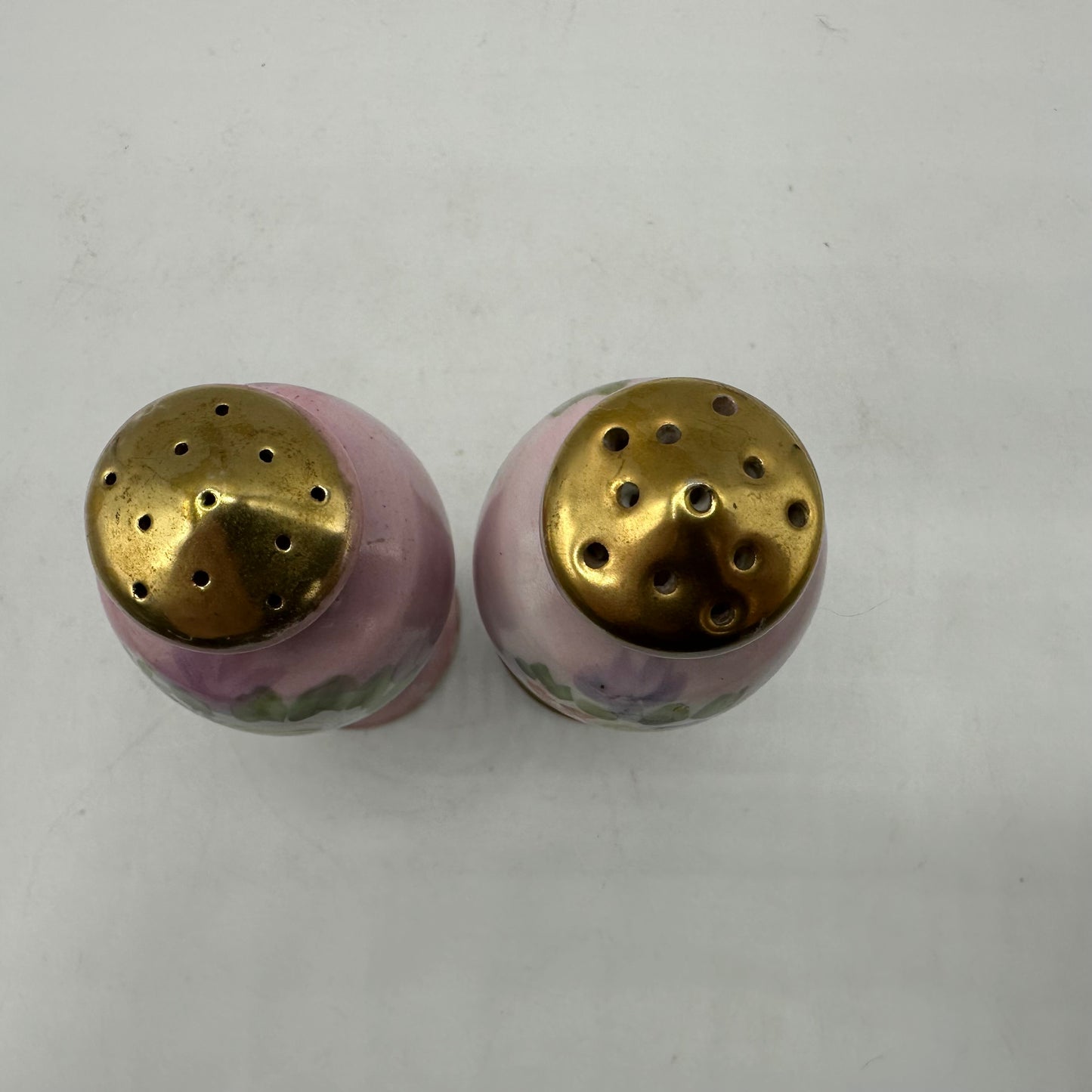 Pink Floral Salt and Pepper Shakers Set