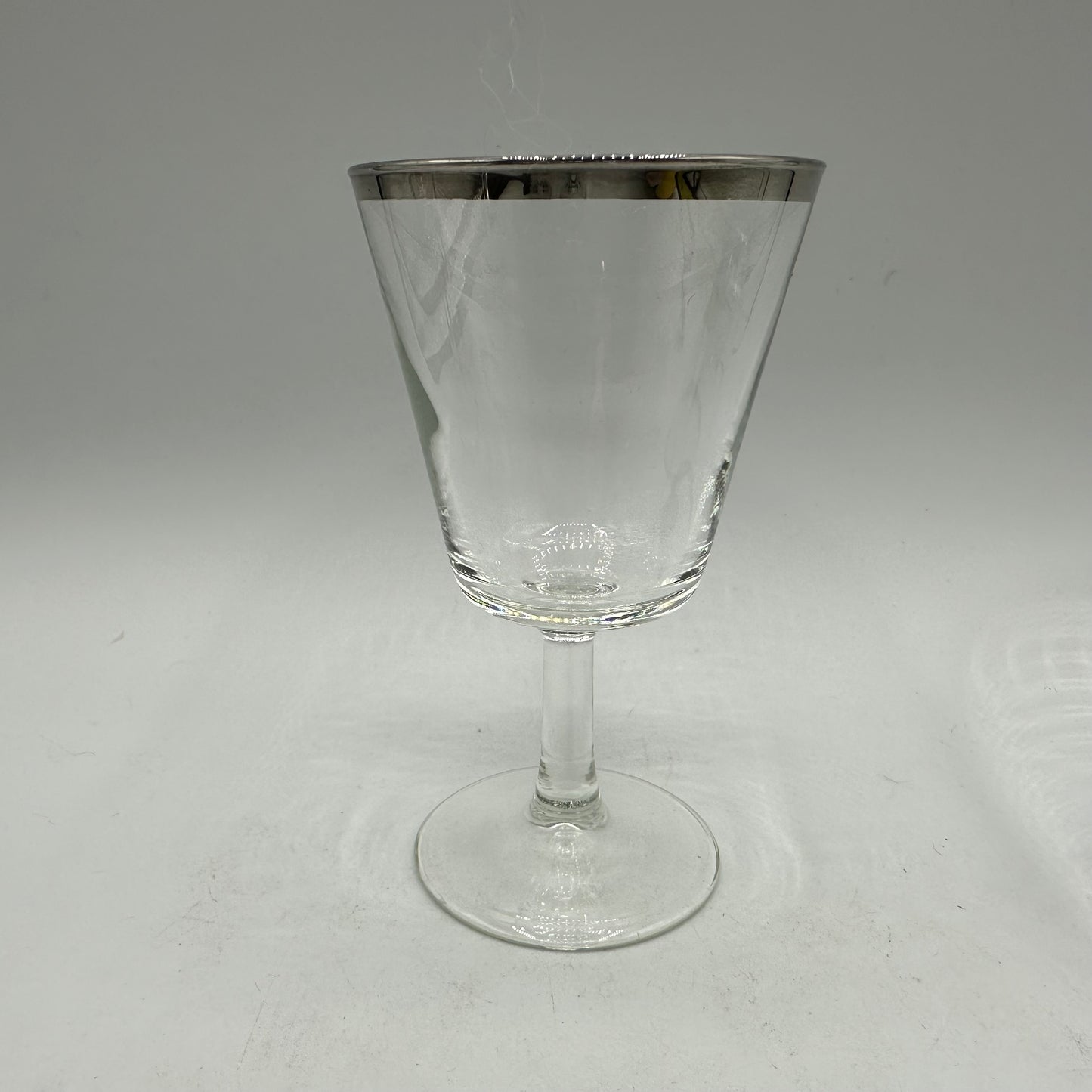 Silver Rimmed Cocktail Glasses, Set of 6