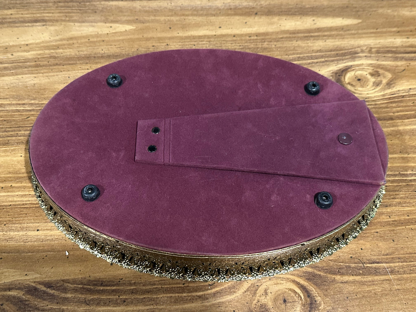 Oval Mirror Filigree Perfume Tray 13 1/2" Wide