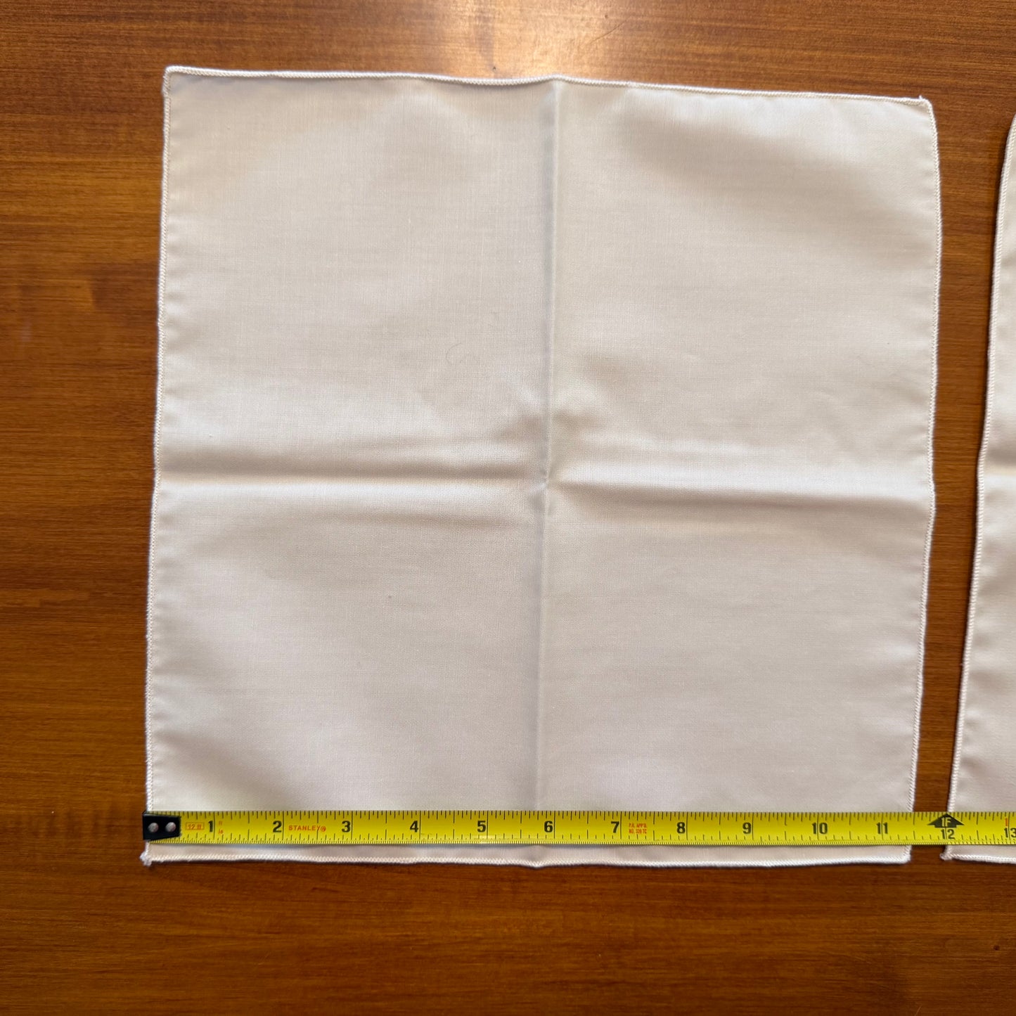 Ecru 12" Square Cotton/Poly Napkins, Set of 4