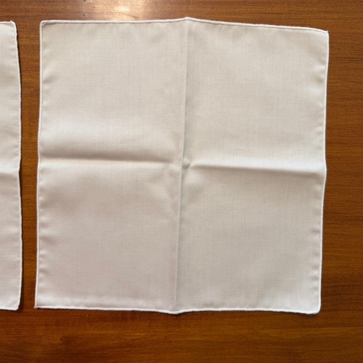 Ecru 12" Square Cotton/Poly Napkins, Set of 4