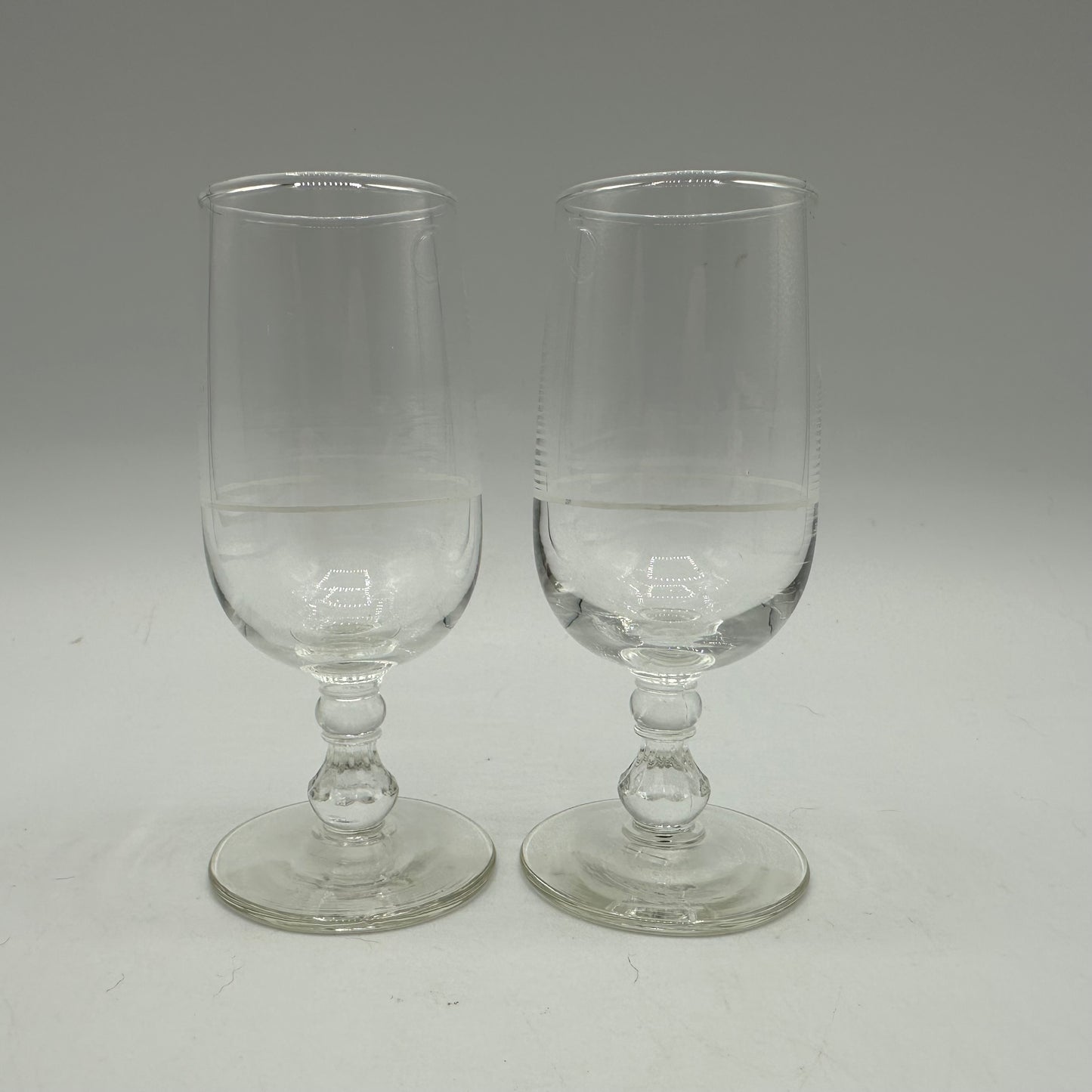 Cordials with Line, Stemmed, Set of 2