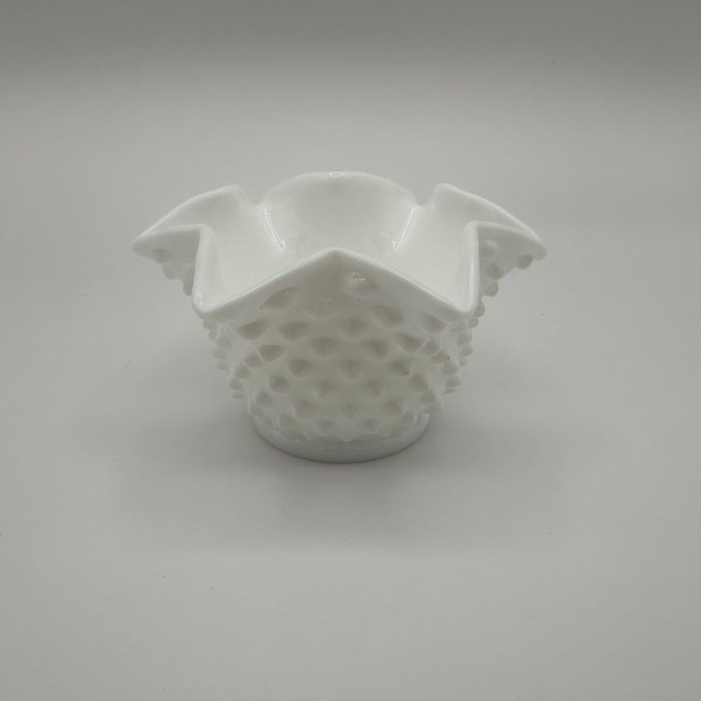 Fenton Milk Glass Hobnail Star Candy Dish