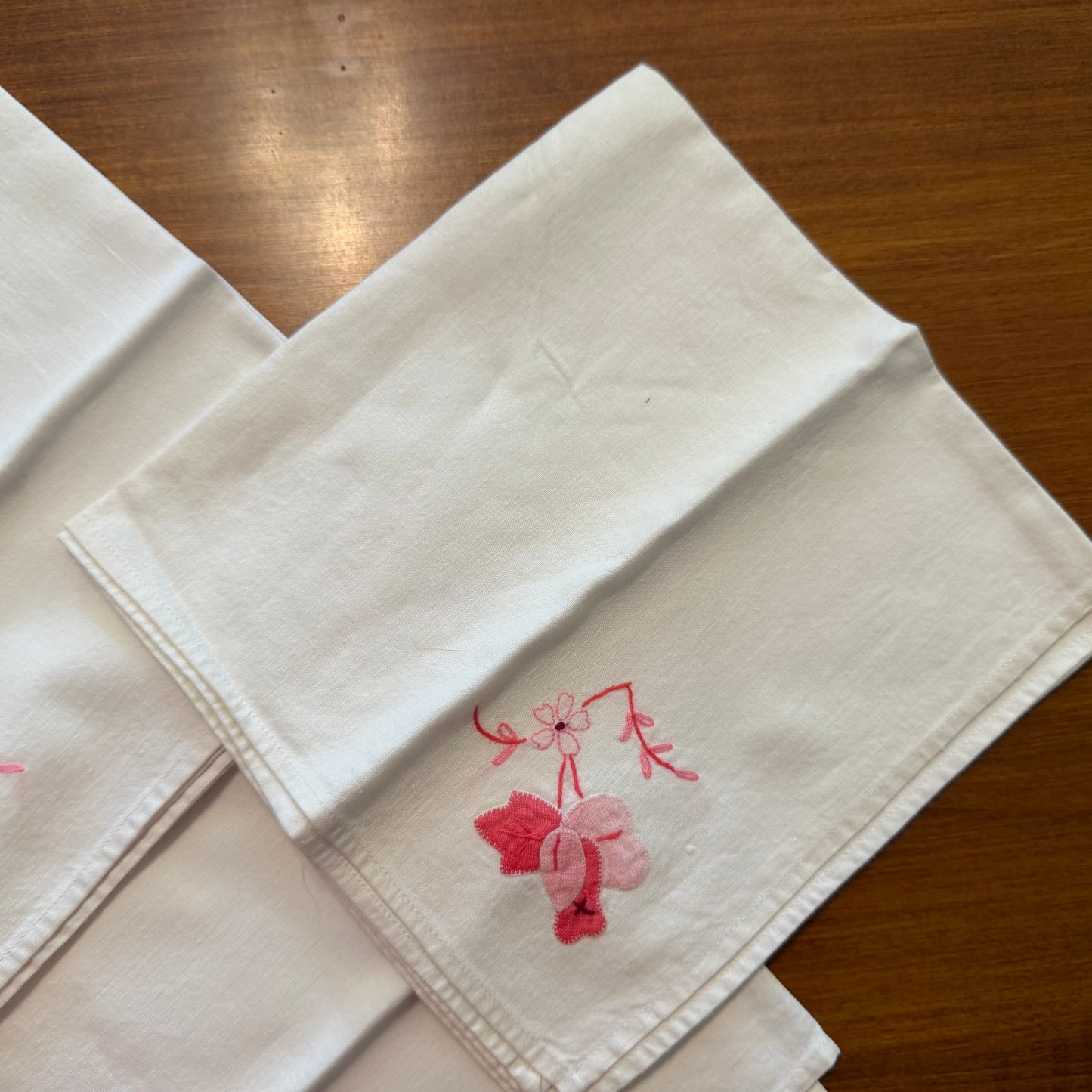 Embroidered Napkins, Lot of 7