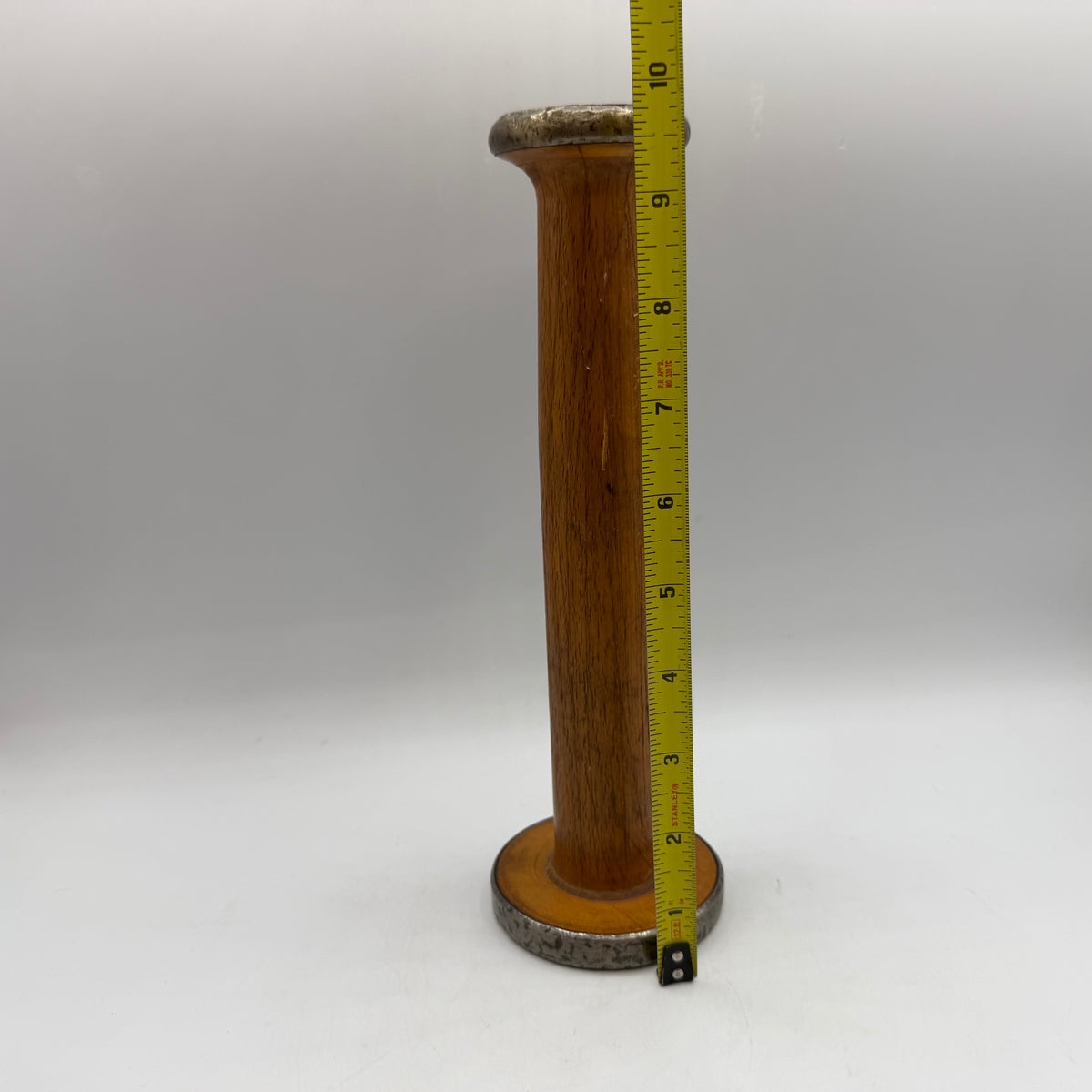 Wood and Metal Spindal Candle Holders With Candles, Set of 3