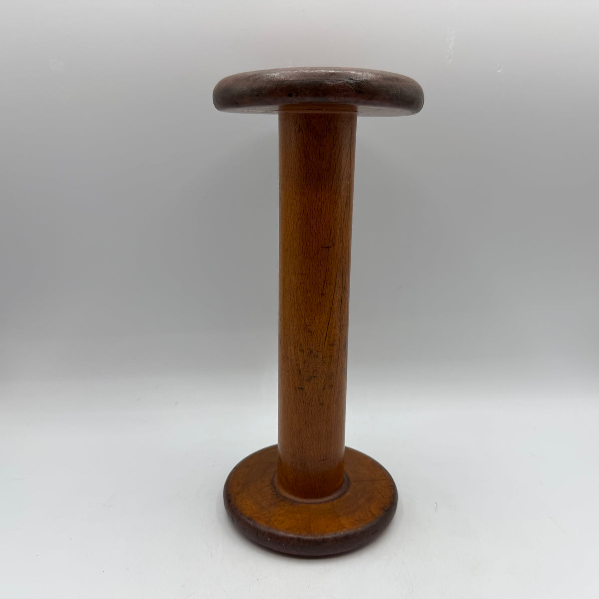 Wood and Metal Spindal Candle Holders With Candles, Set of 3