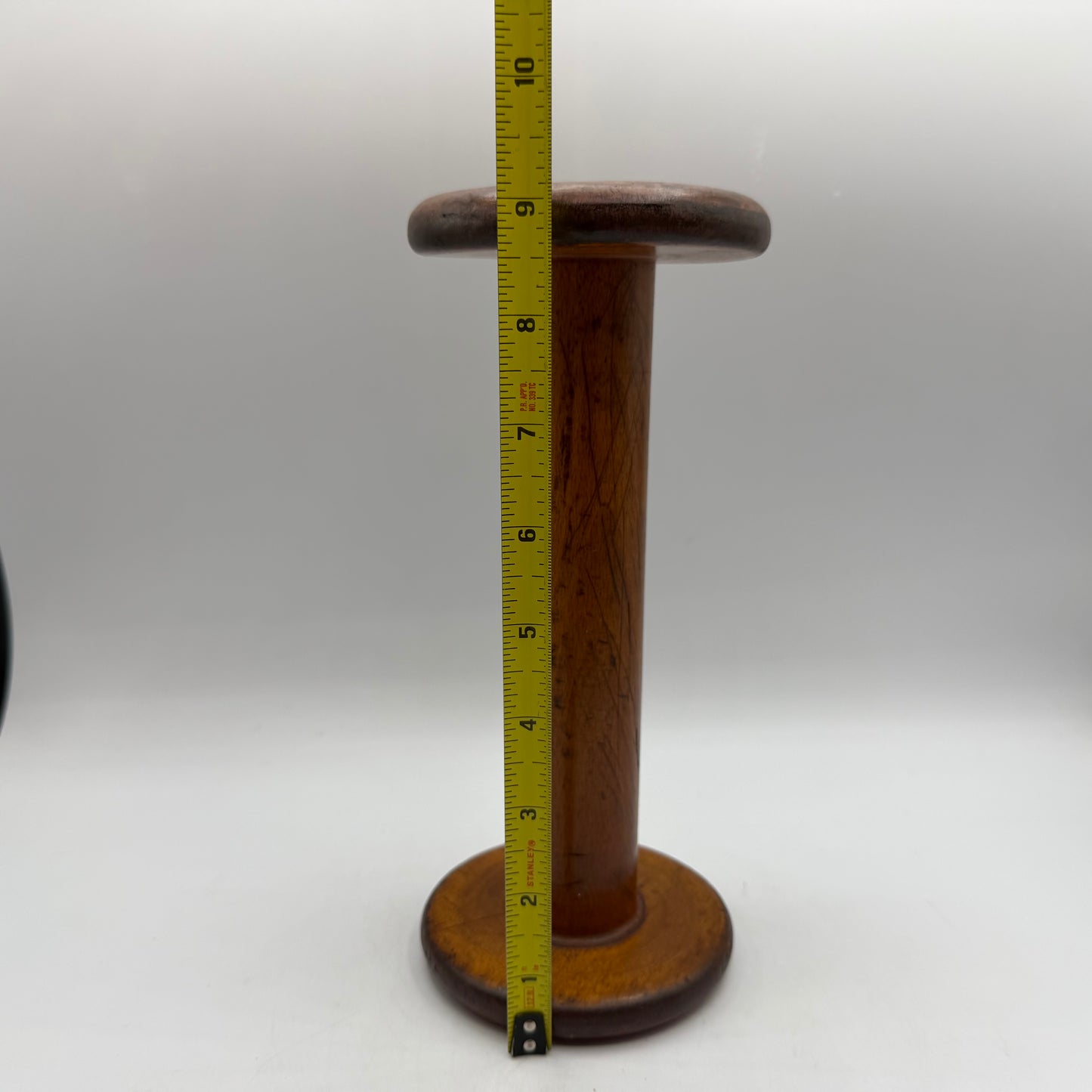 Wood and Metal Spindal Candle Holders With Candles, Set of 3