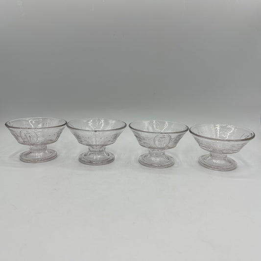 Richards & Hartley Glass Company Cupid & Venus Open Honey Dish, Set of 4