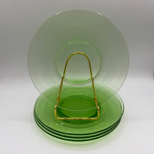 Uranium Luncheon Plates, Set of 4