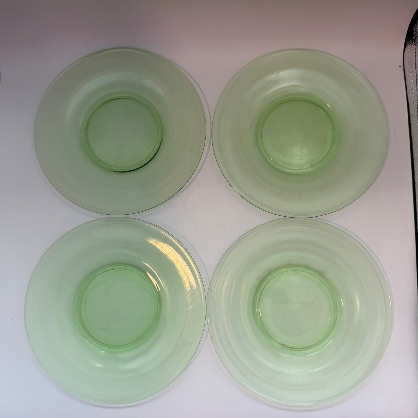Uranium Luncheon Plates, Set of 4