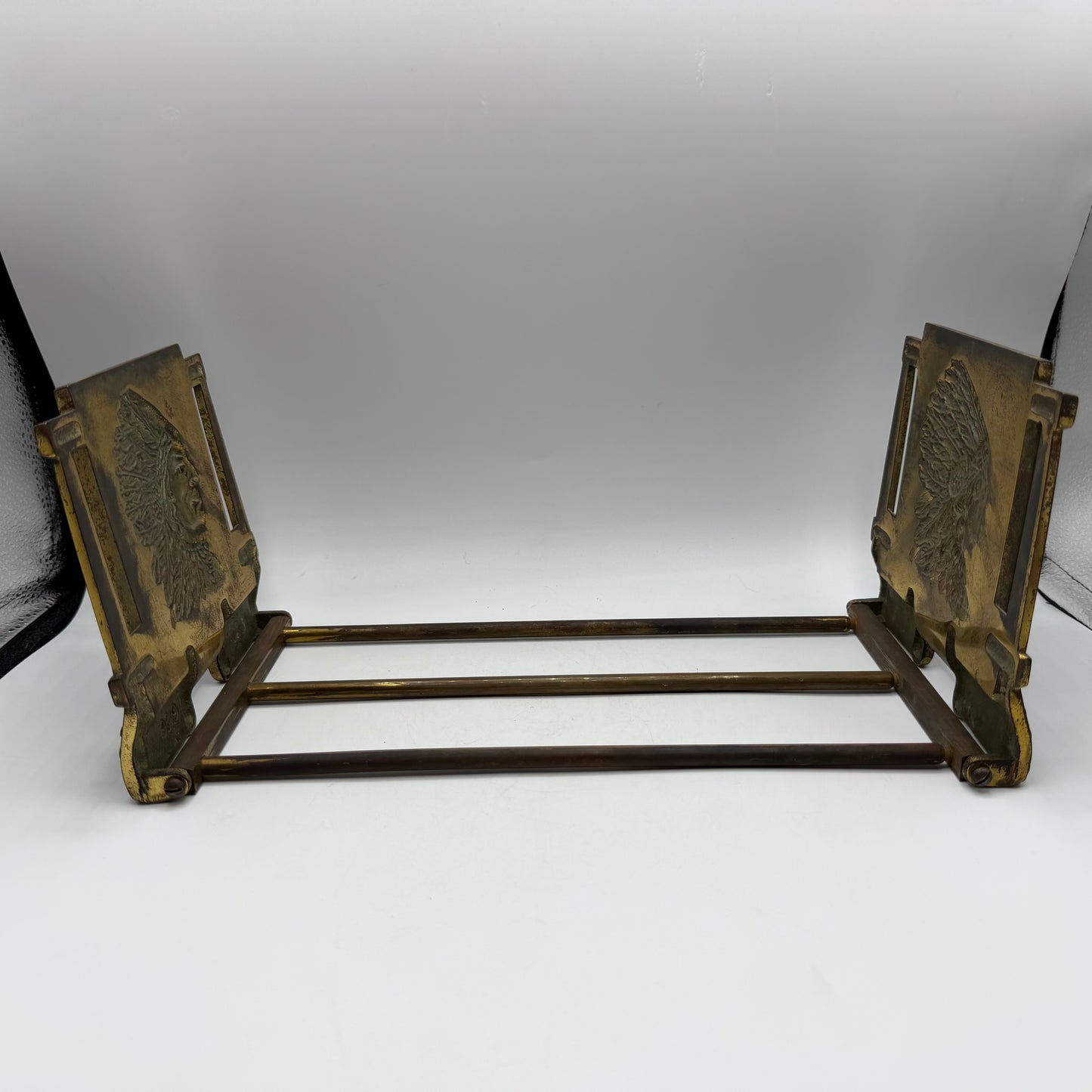 Antique Judd Mfg. Native American Indian Chief Extending Bookends