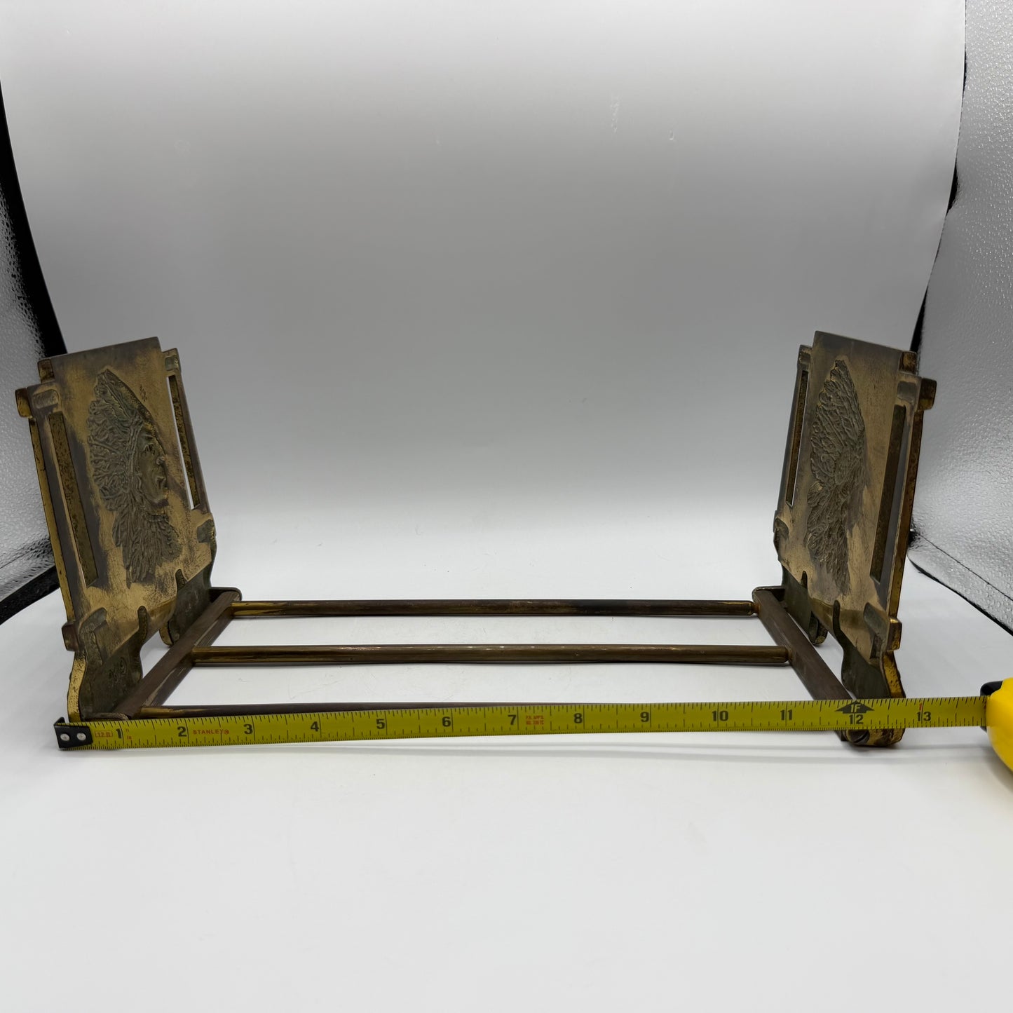 Antique Judd Mfg. Native American Indian Chief Extending Bookends