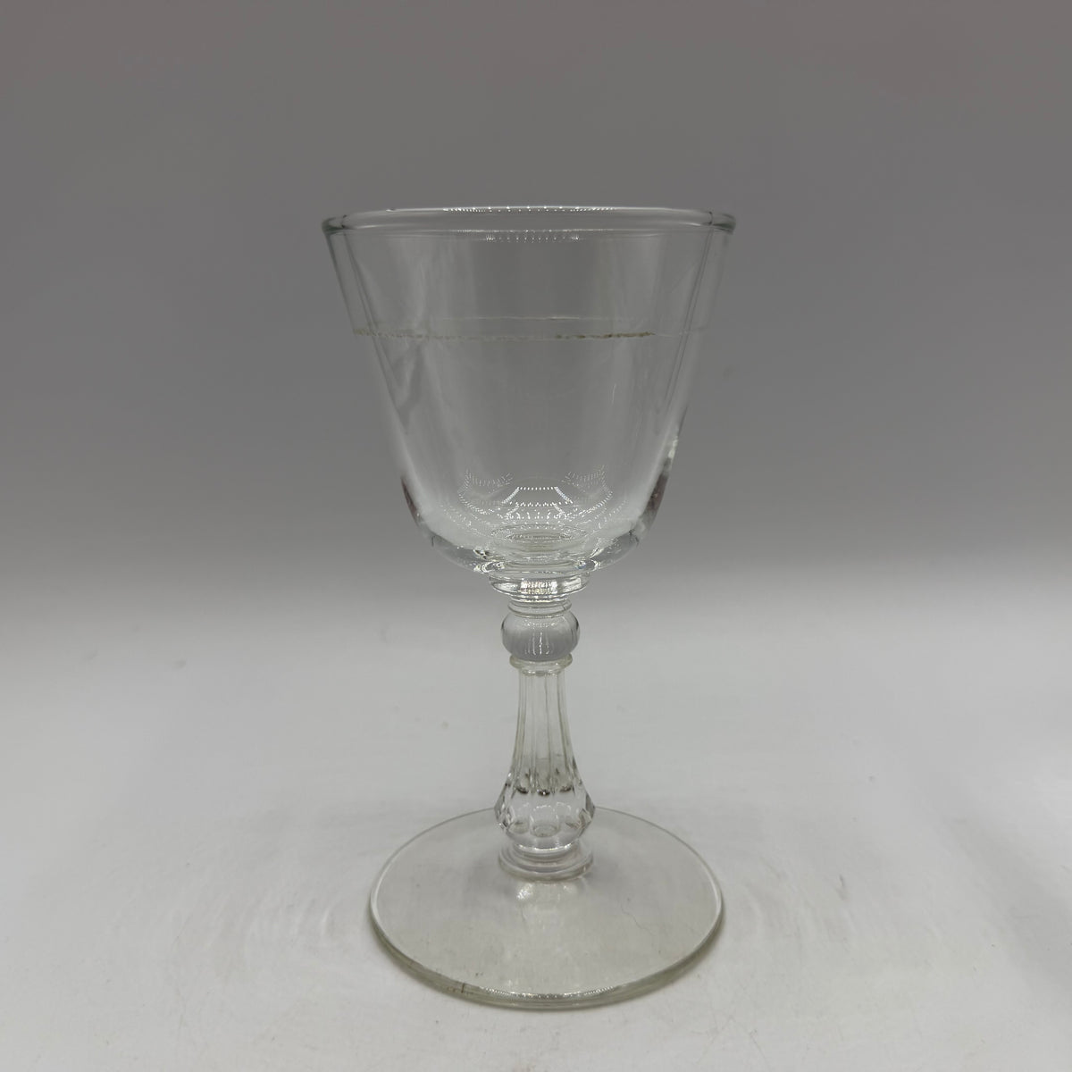 Libbey Colombian Clear Cocktail Glasses, Lined , Set of 5