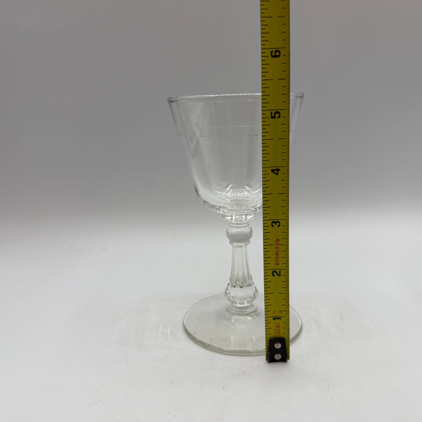 Libbey Colombian Clear Cocktail Glasses, Lined , Set of 5