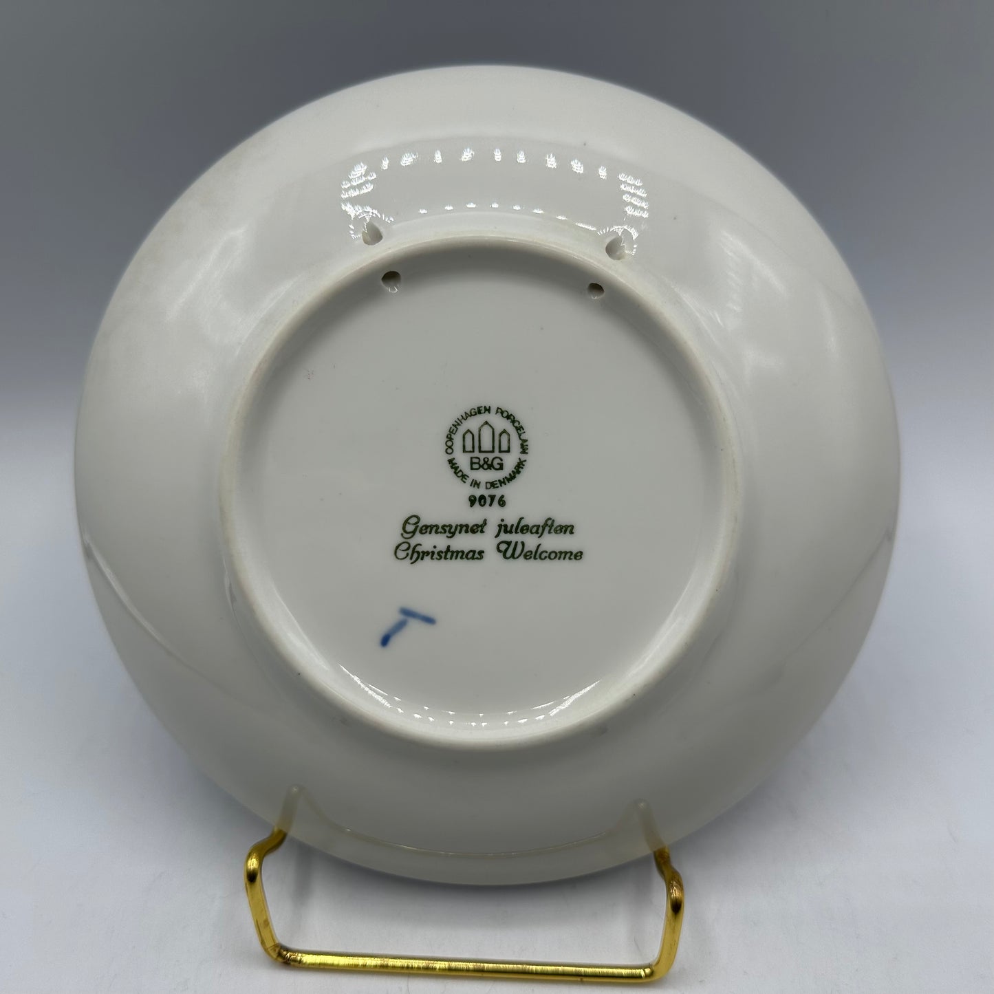 B & G Copenhagen 1976 Christmas Welcome Plate Porcelain