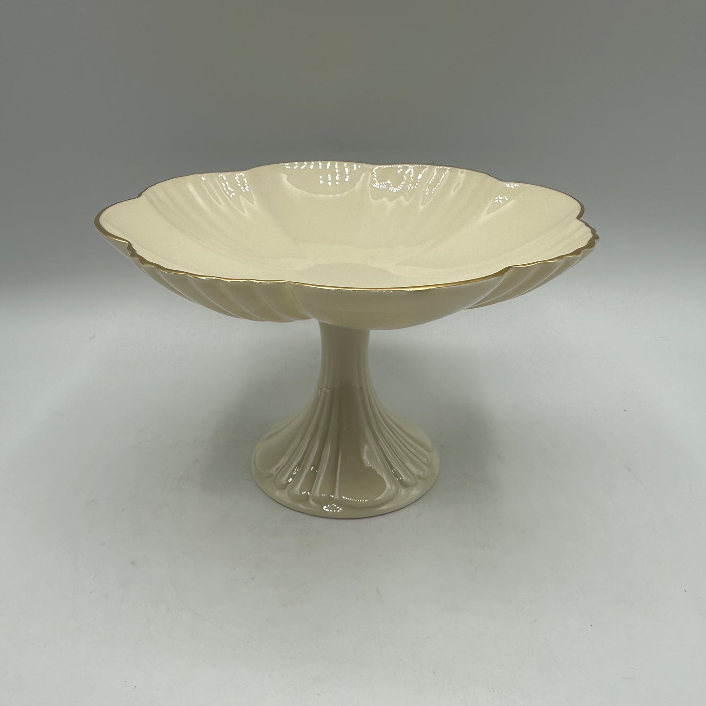 Lenox Pedestal Compote with Gold Trim