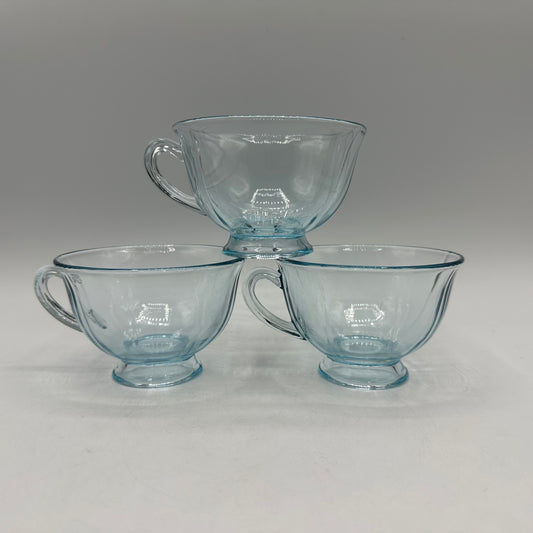 Fostoria Fairfax Blue Footed Cup, Set of 3 (Line 2375)