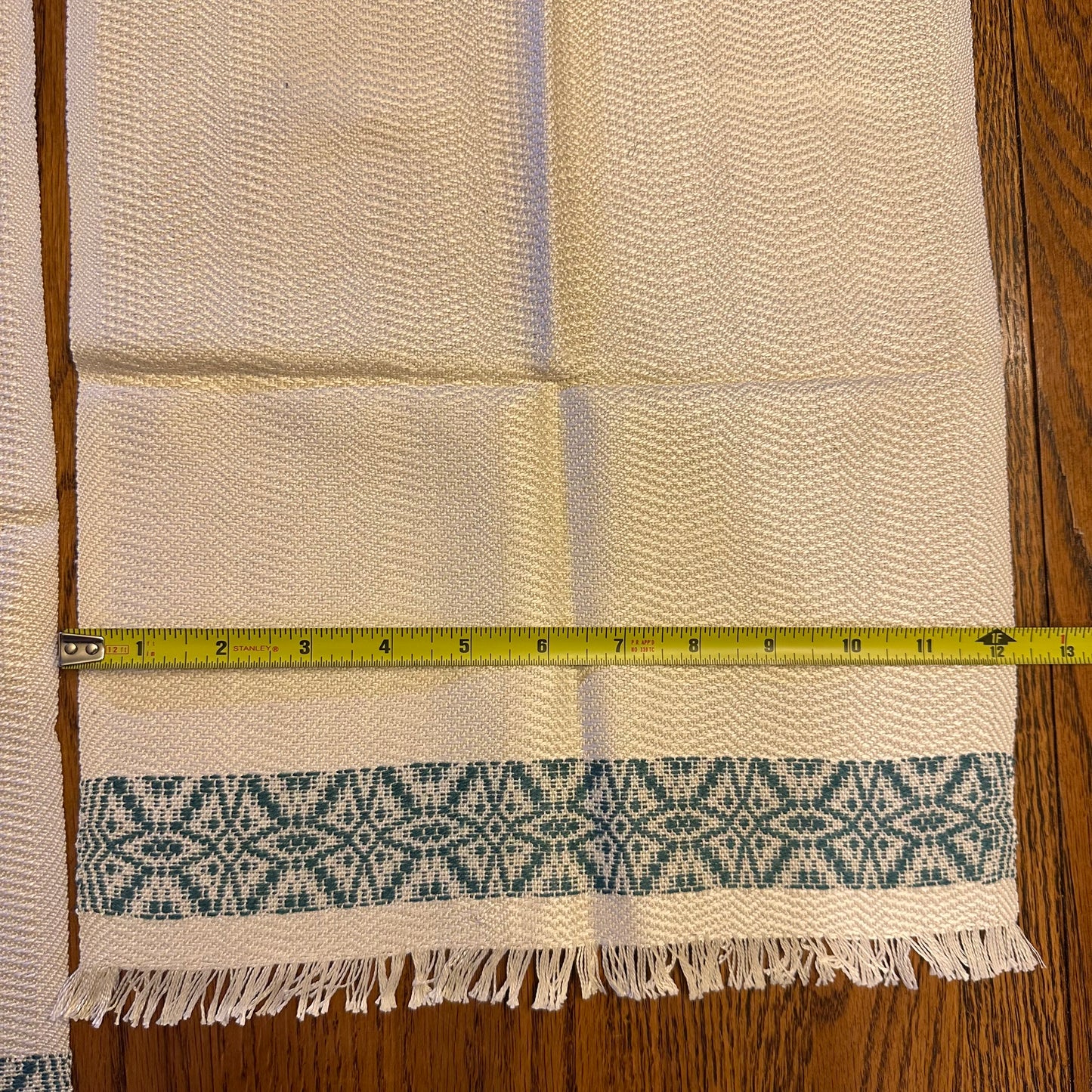 Runners, Set of 2 , Tan and Green with Fringe