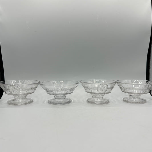 Richards & Hartley Glass Company Cupid & Venus Sauce Dish, Set of 4