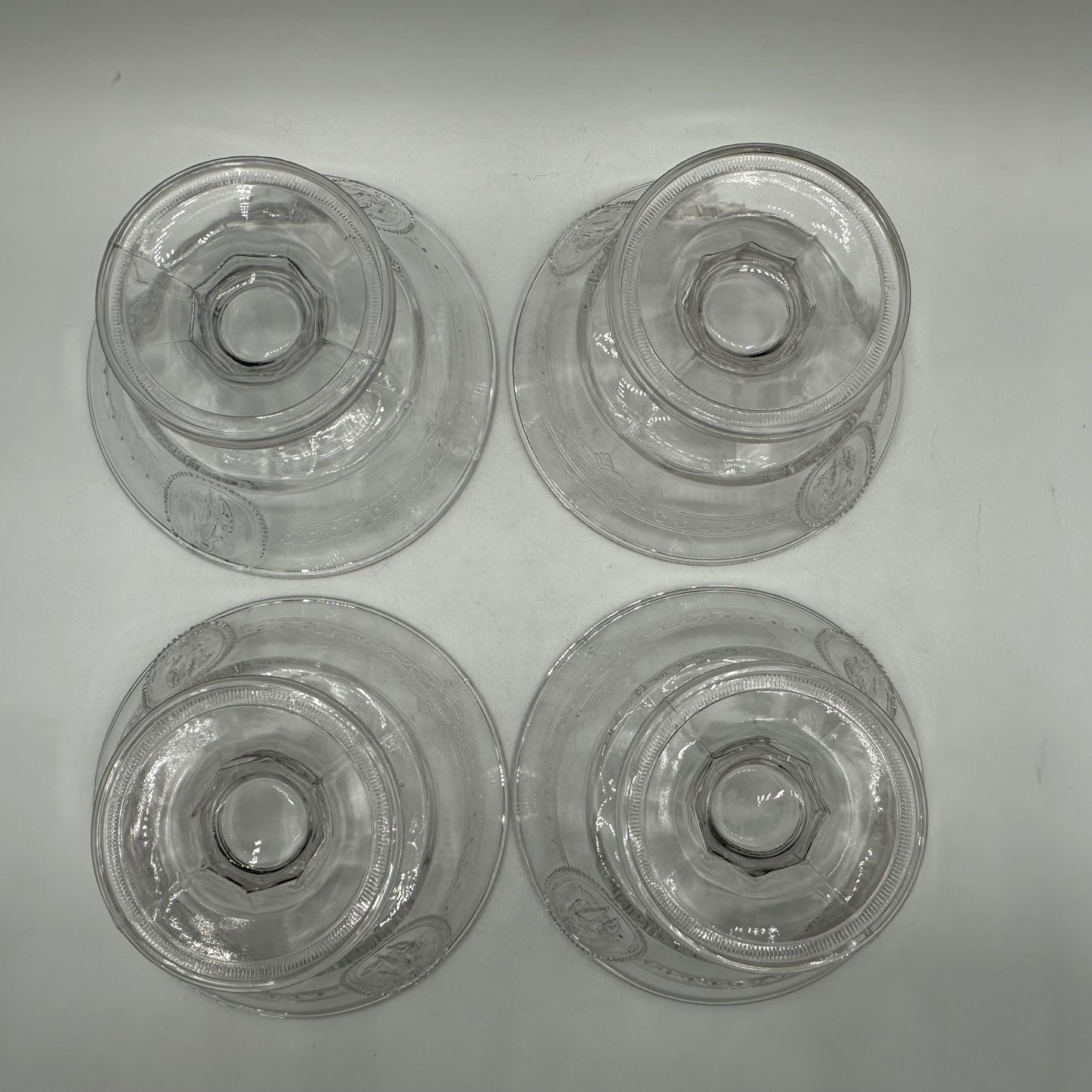 Richards & Hartley Glass Company Cupid & Venus Sauce Dish, Set of 4