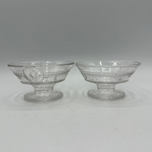 Richards & Hartley Glass Company Cupid & Venus Sauce Dish, Set of 2