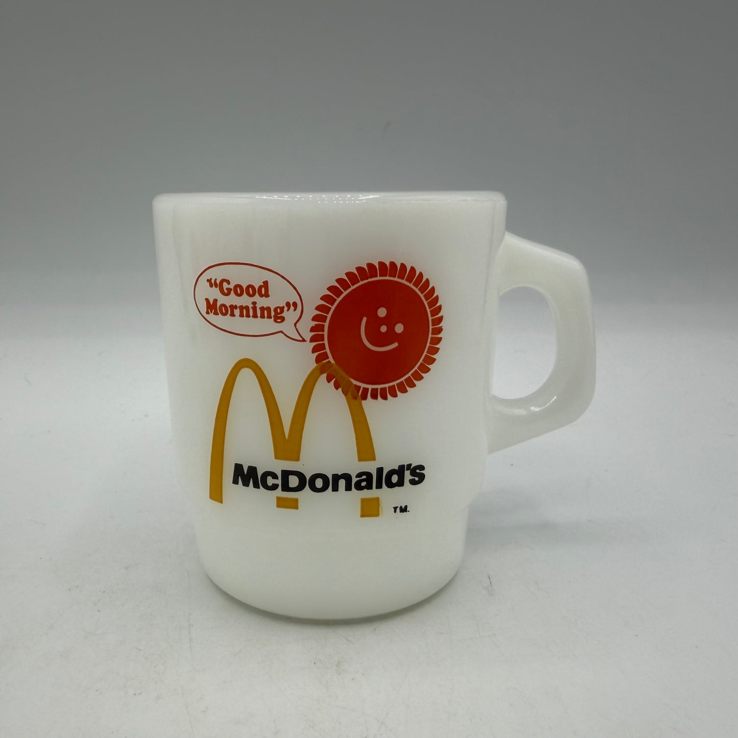 McDonald's "Good Morning" Coffee Mug, Fire King, Set of 4