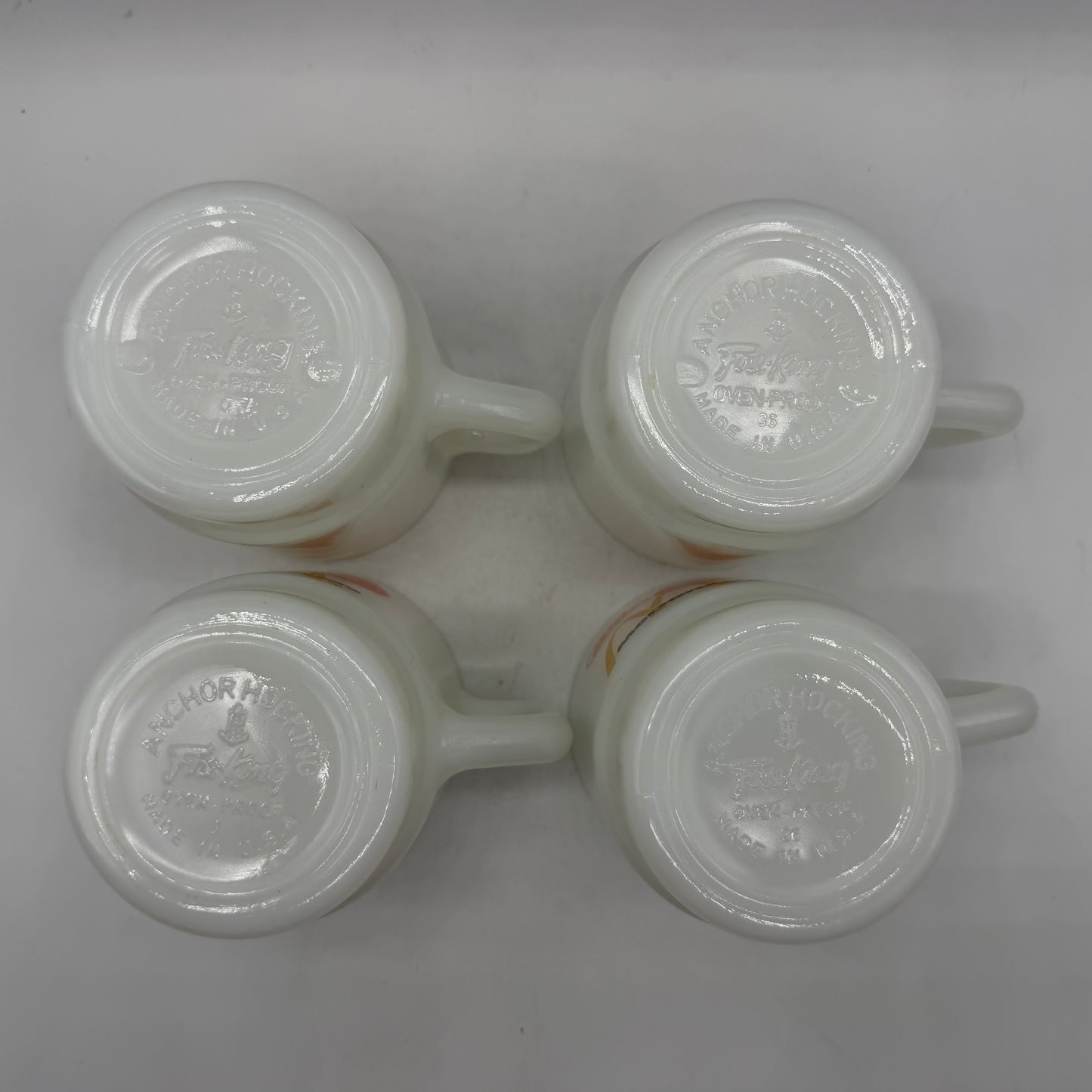 McDonald's "Good Morning" Coffee Mug, Fire King, Set of 4